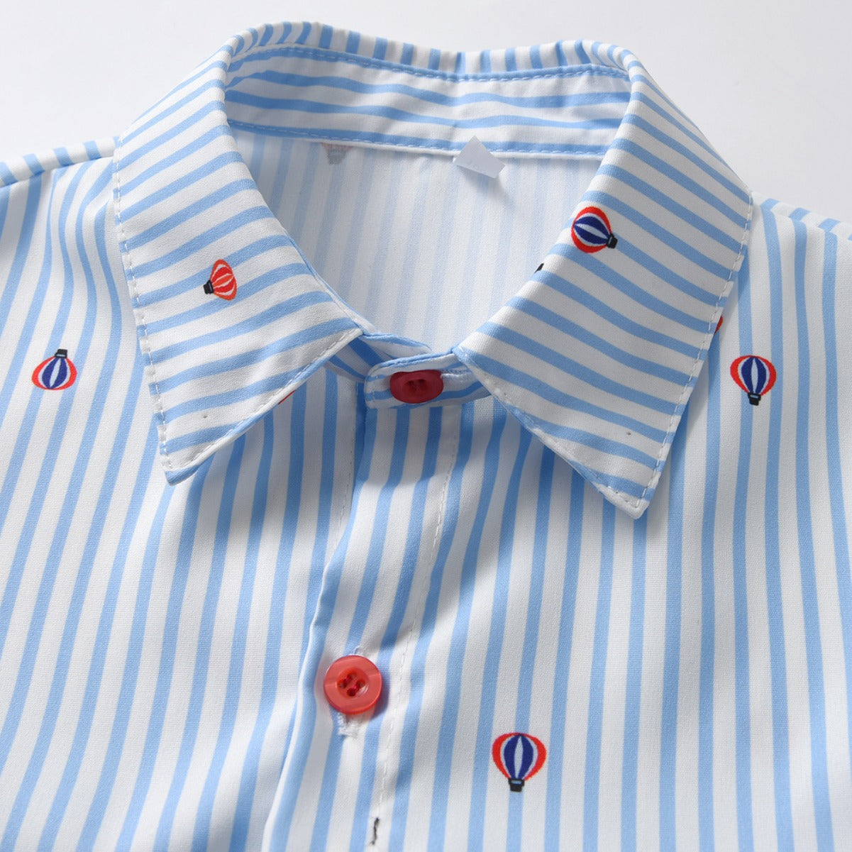 Boys Blue Vertical Striped Casual Shirt