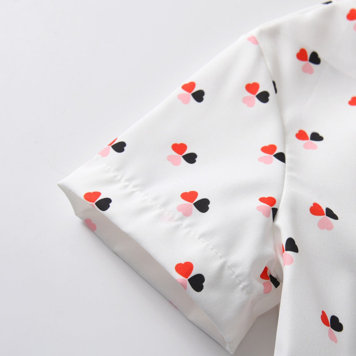 Boys White Conversational Printed Casual Shirt
