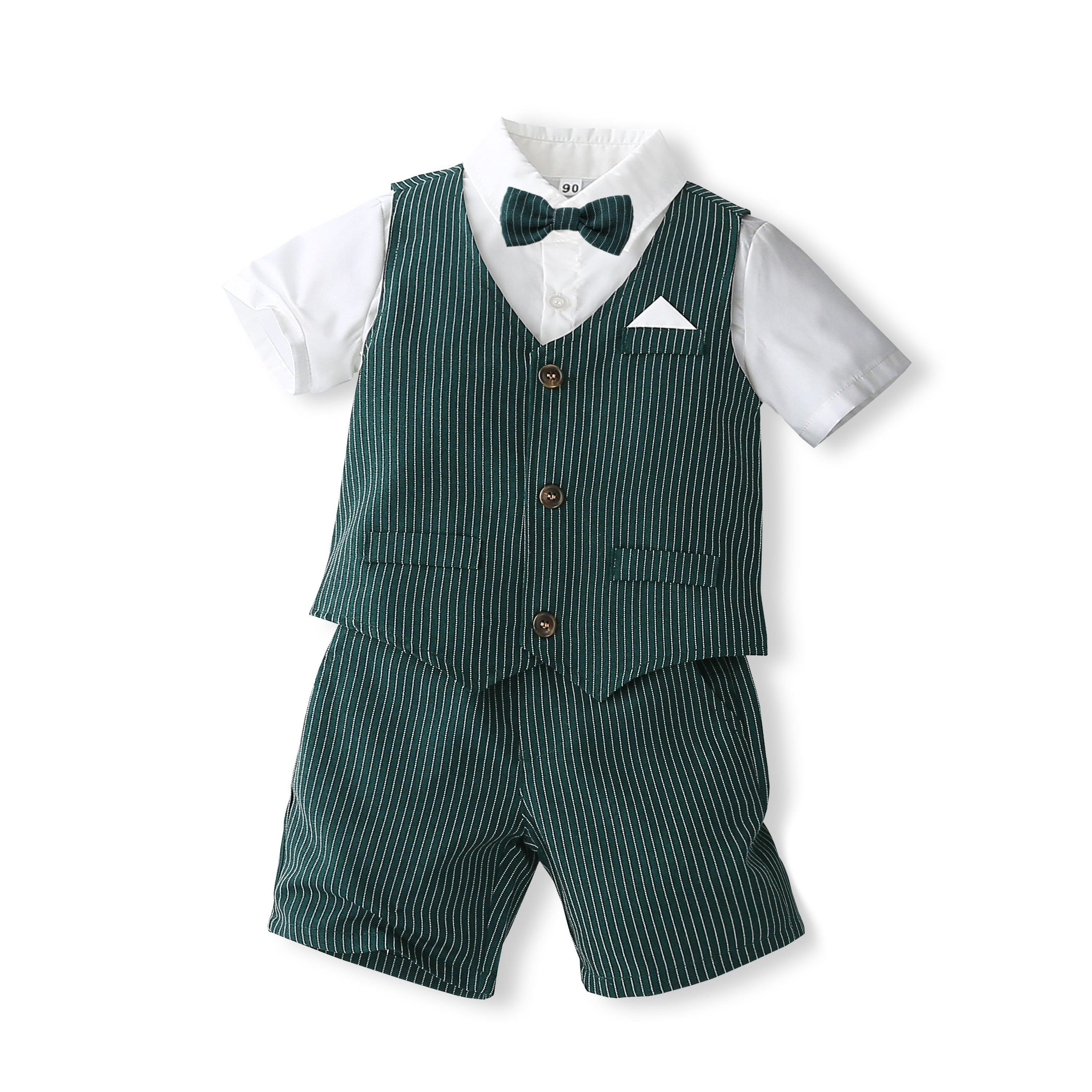 Striped Cotton 3 Piece Suit