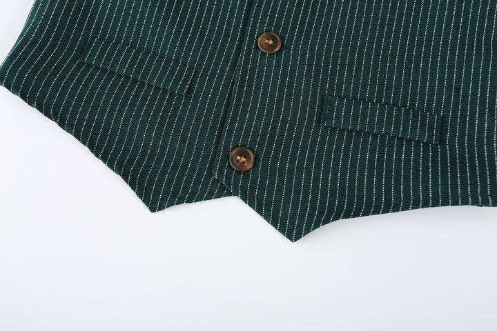 Striped Cotton 3 Piece Suit