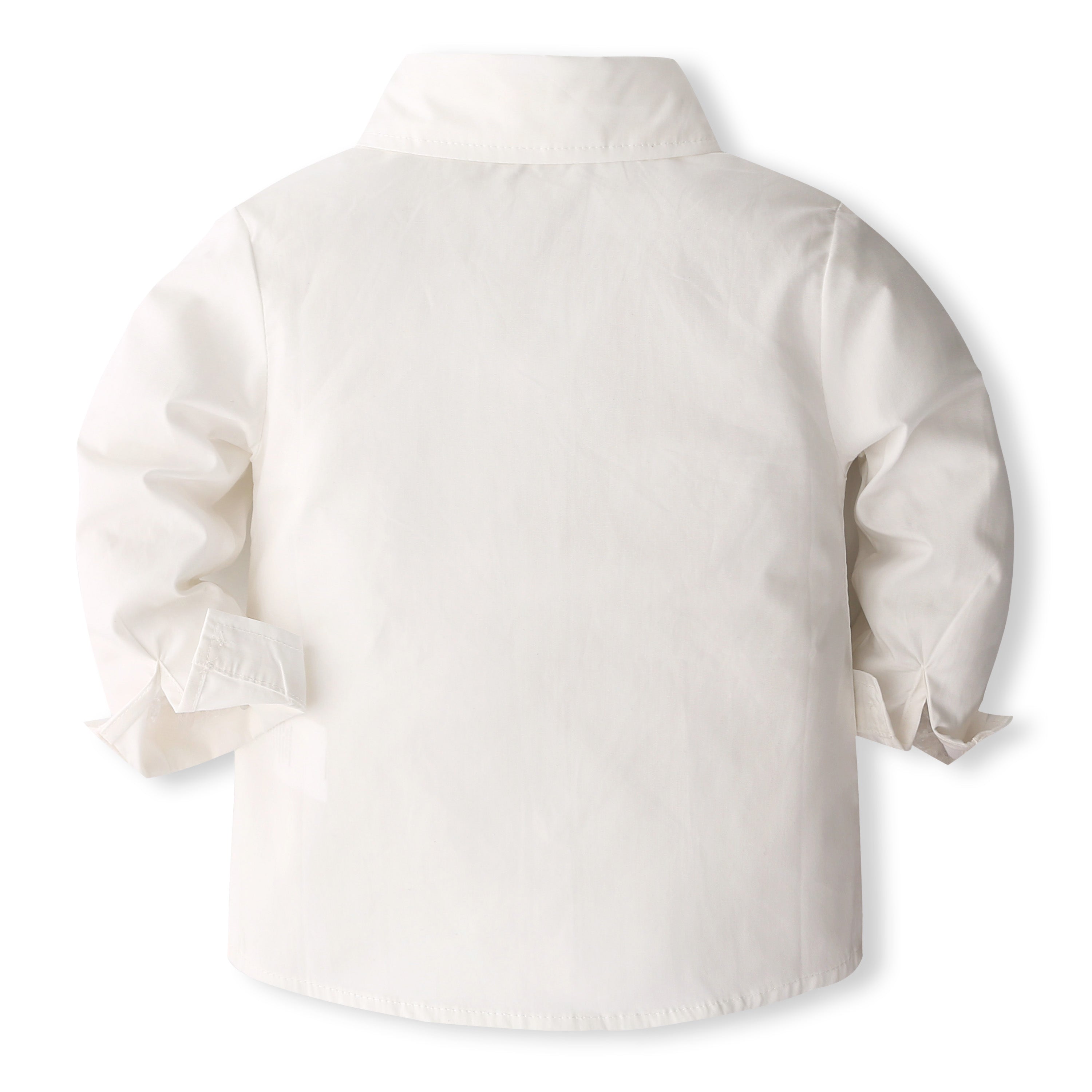 Boys Pure Cotton Shirt With Trousers And Suspenders