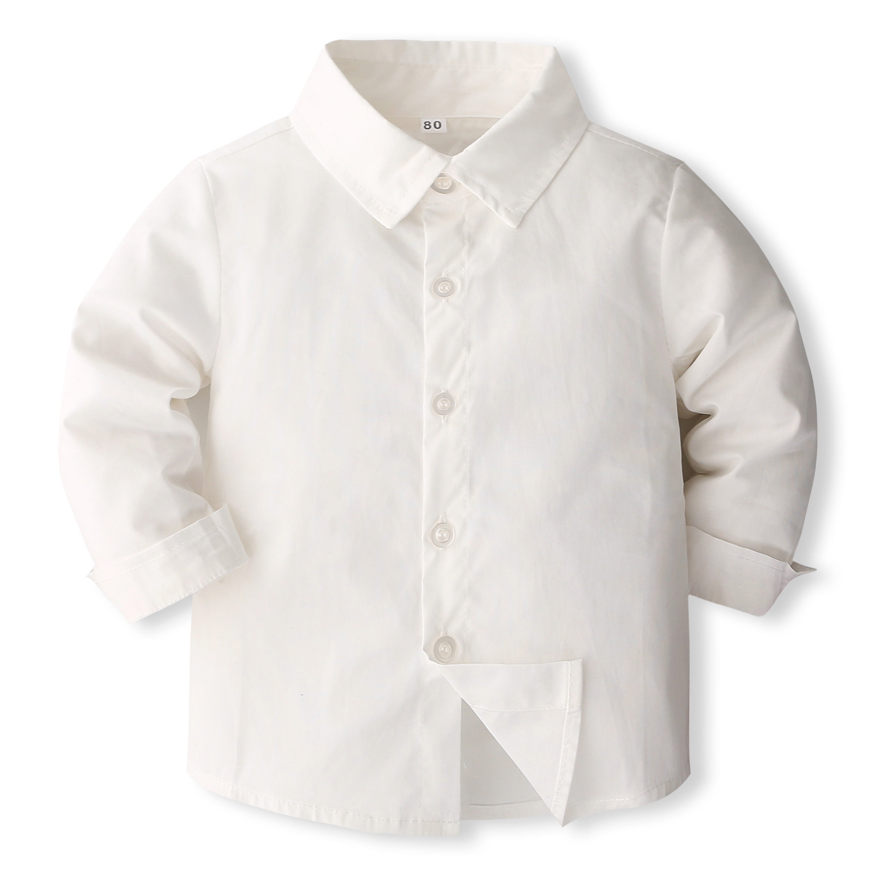 Boys Pure Cotton Shirt With Trousers And Suspenders