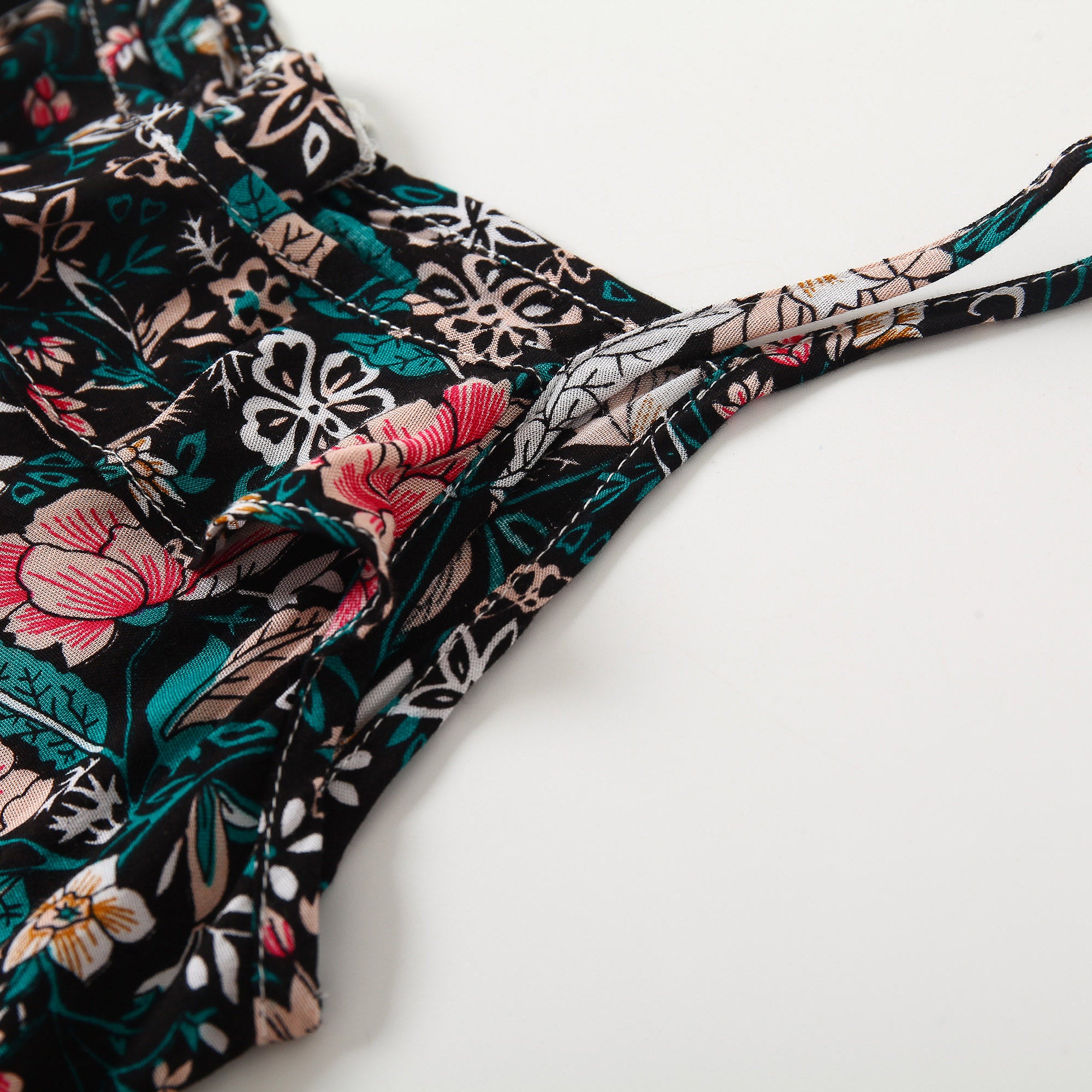 Floral Print Layered A-Line Dress