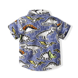 Boys Floral Opaque Printed Party Shirt