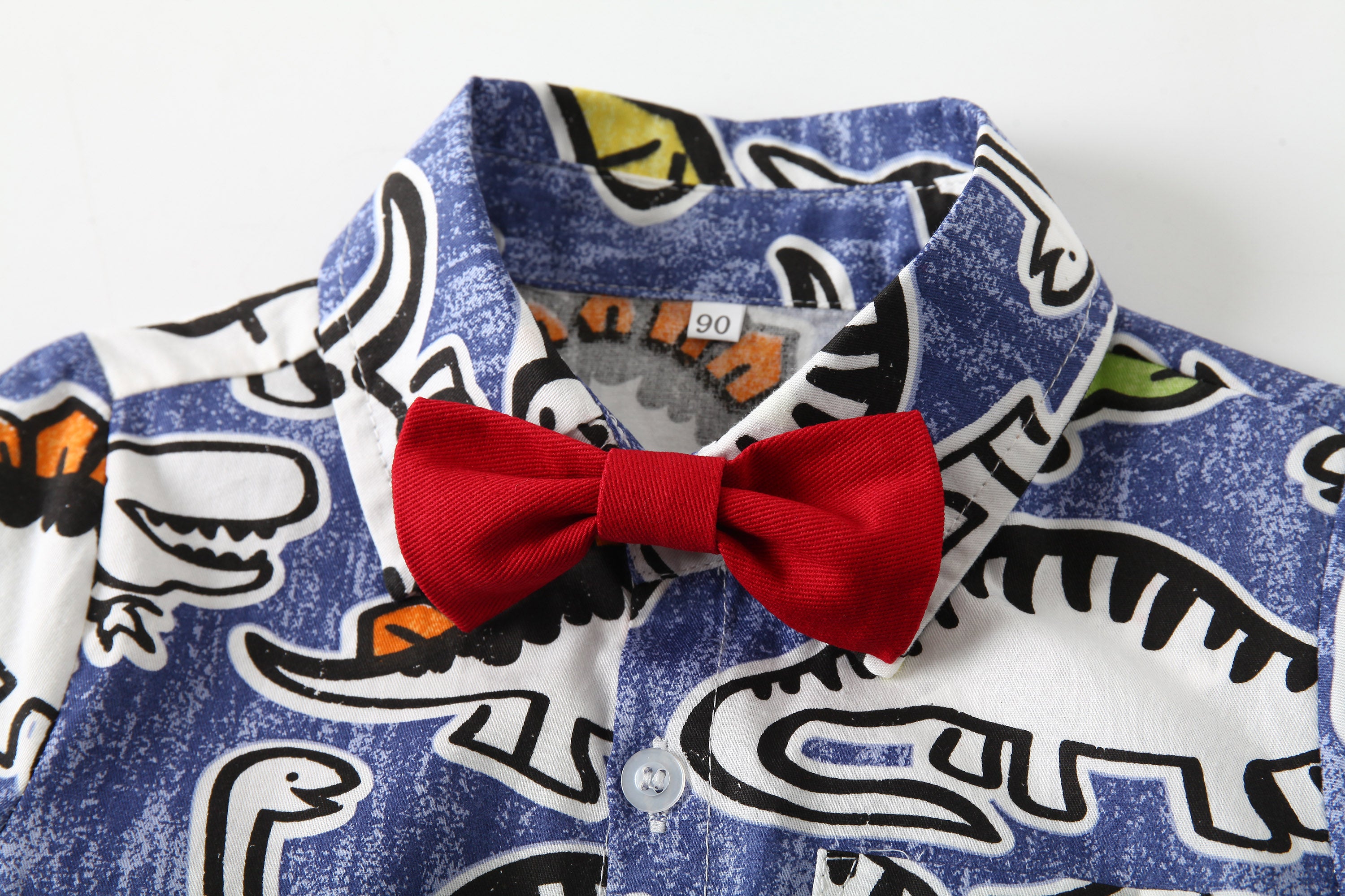 Boys Floral Opaque Printed Party Shirt