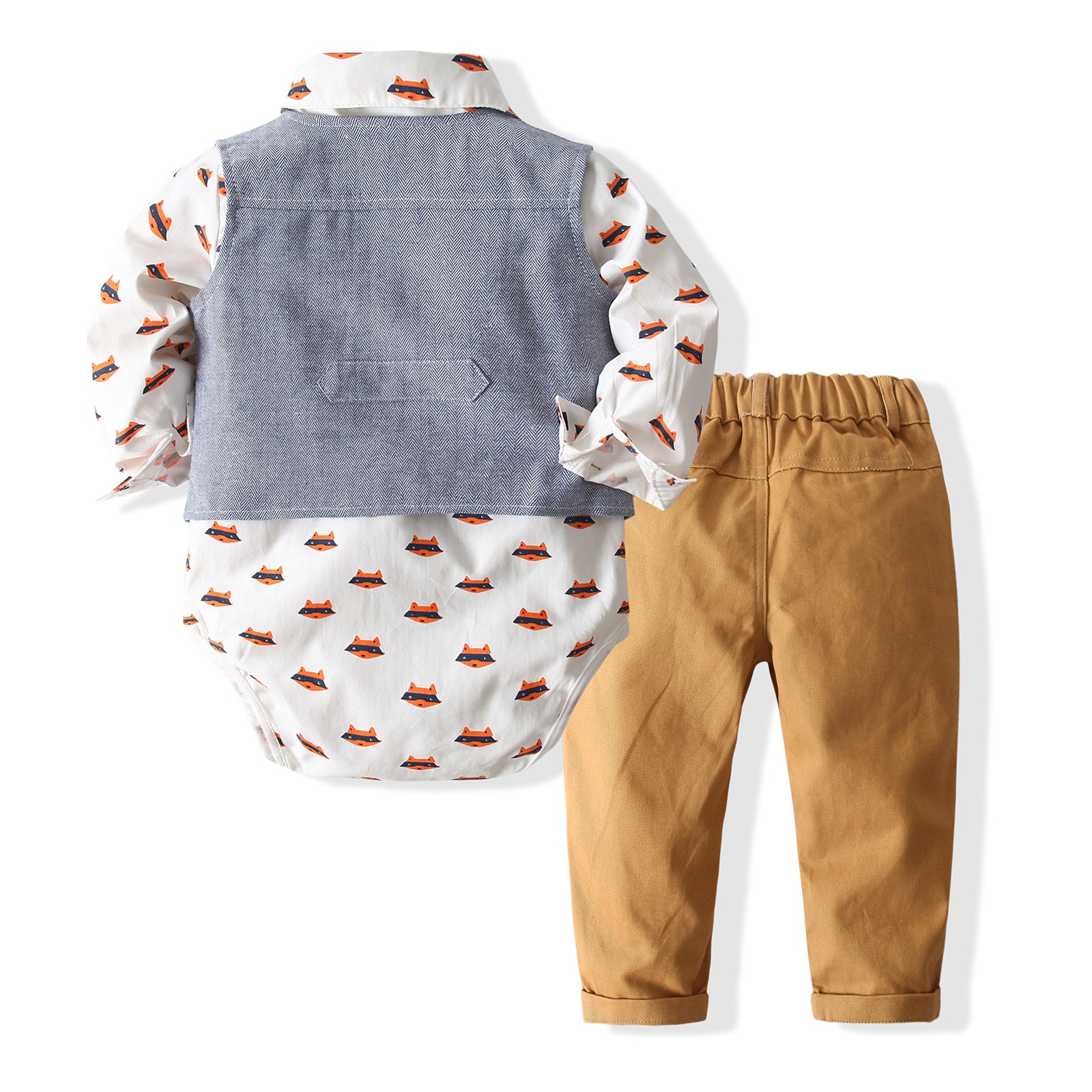 Boys Printed 3-Piece Cotton Suits