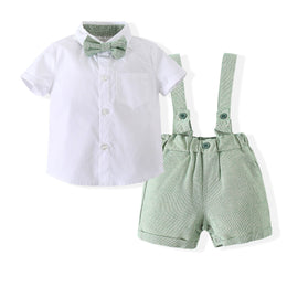 Boys Pure Cotton Shirt With Shorts