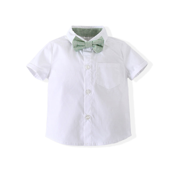 Boys Pure Cotton Shirt With Shorts