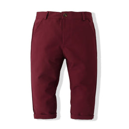 Boys Pure Cotton Single-Breasted Three Piece Suit