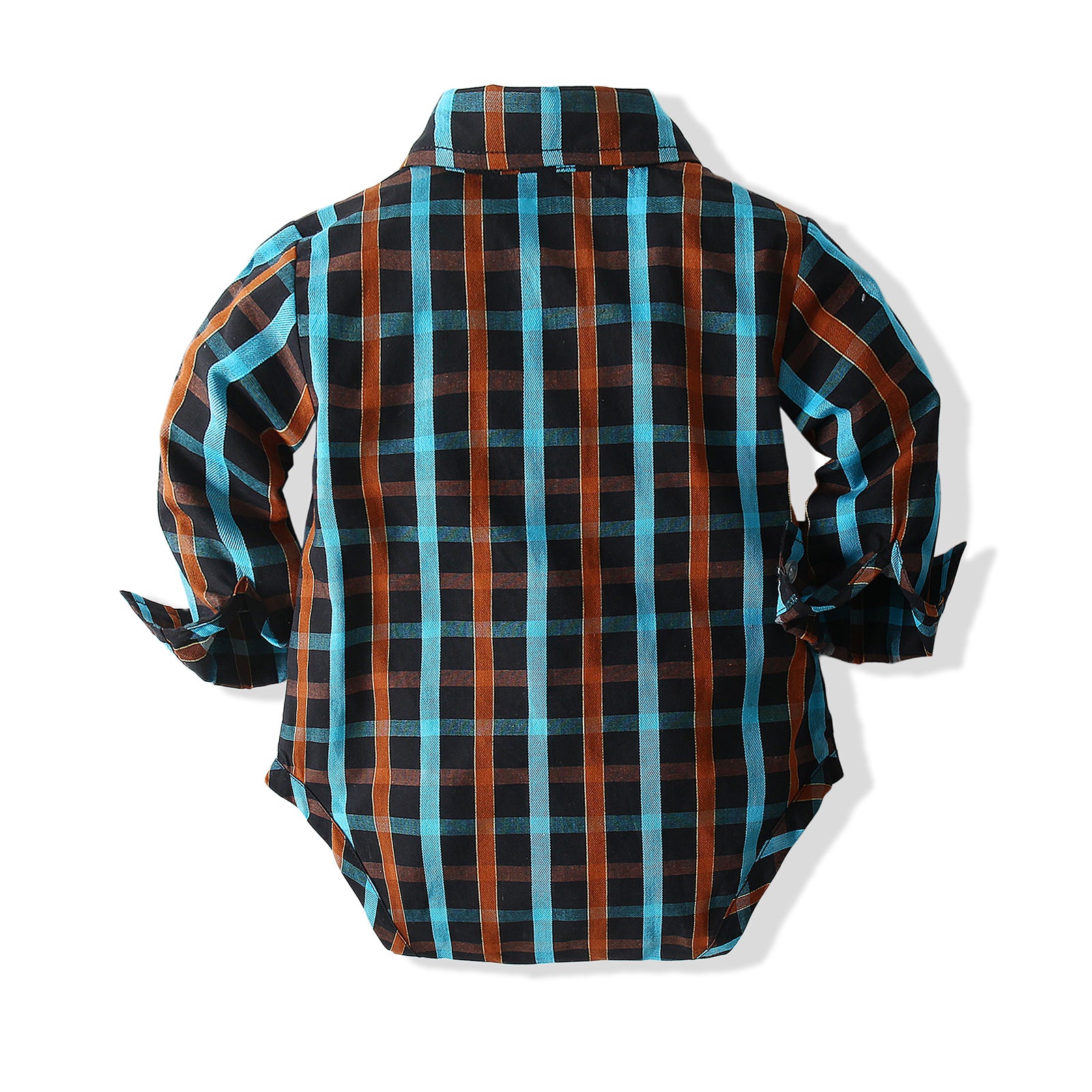 Boys Checked Pure Cotton Shirt With Trouser & Suspenders