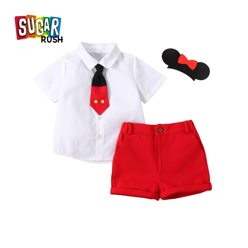 Boys Printed Shirt with Shorts