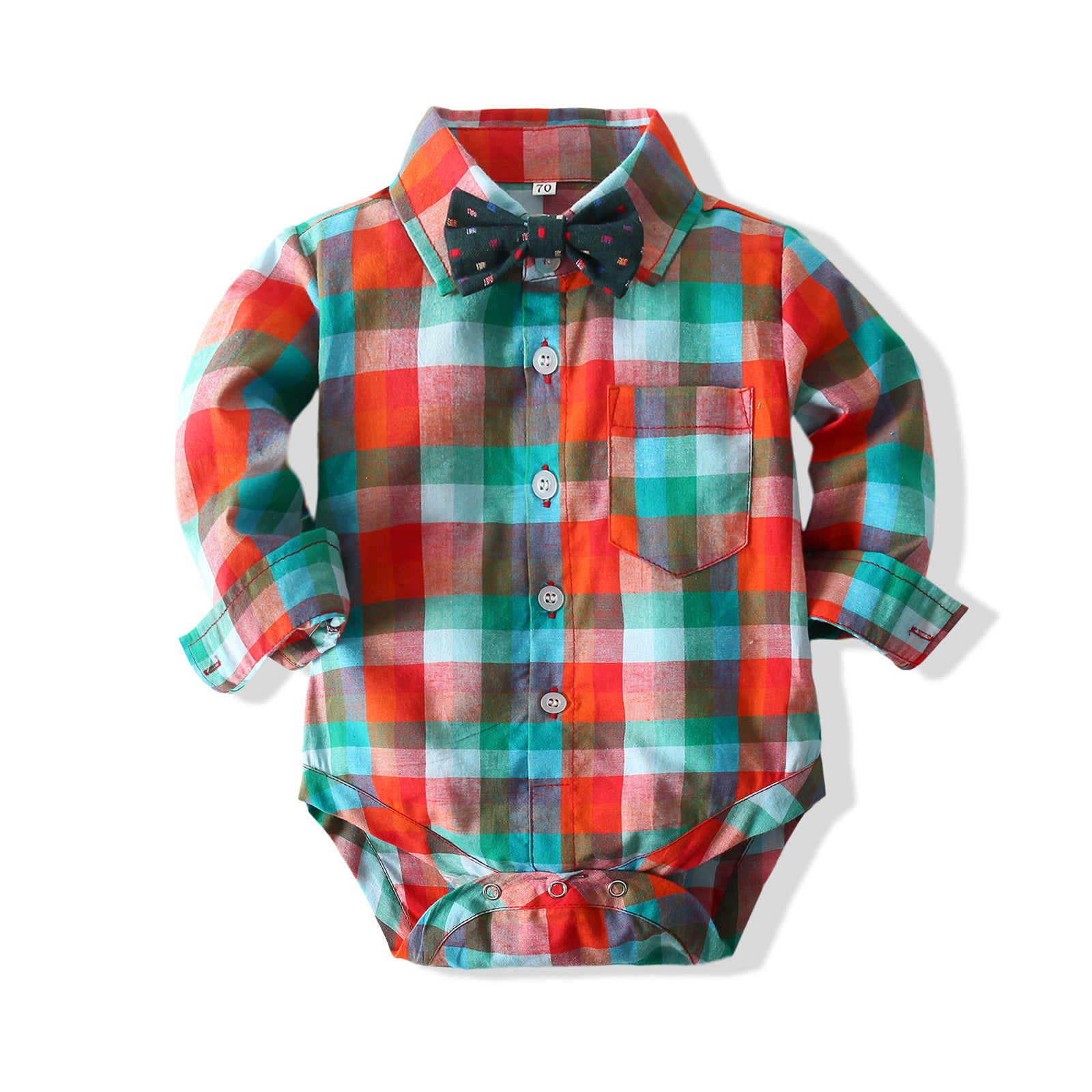 Boys Checked Pure Cotton Shirt With Trousers