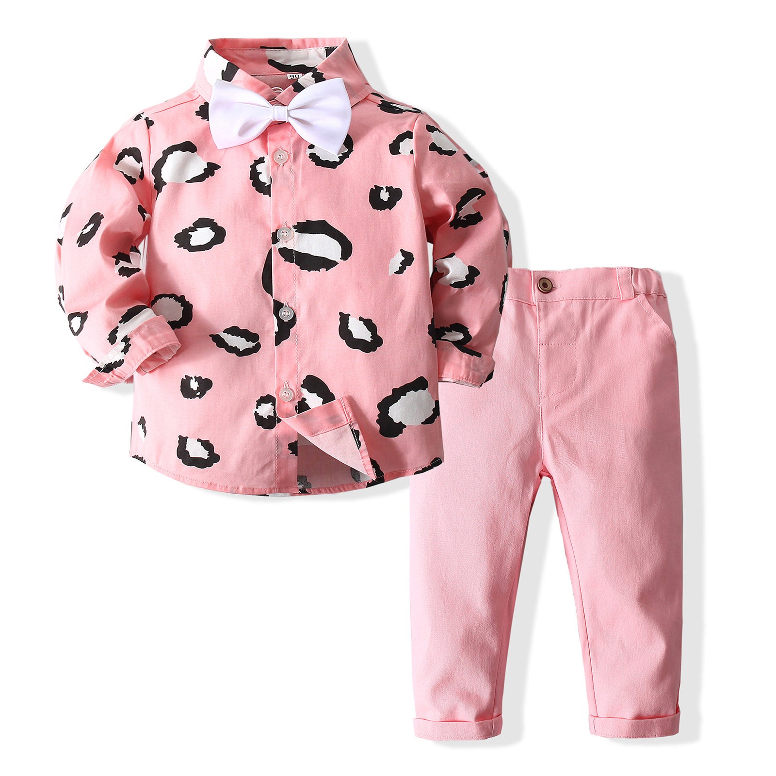 Boys Printed Pure Cotton Shirt With Trousers