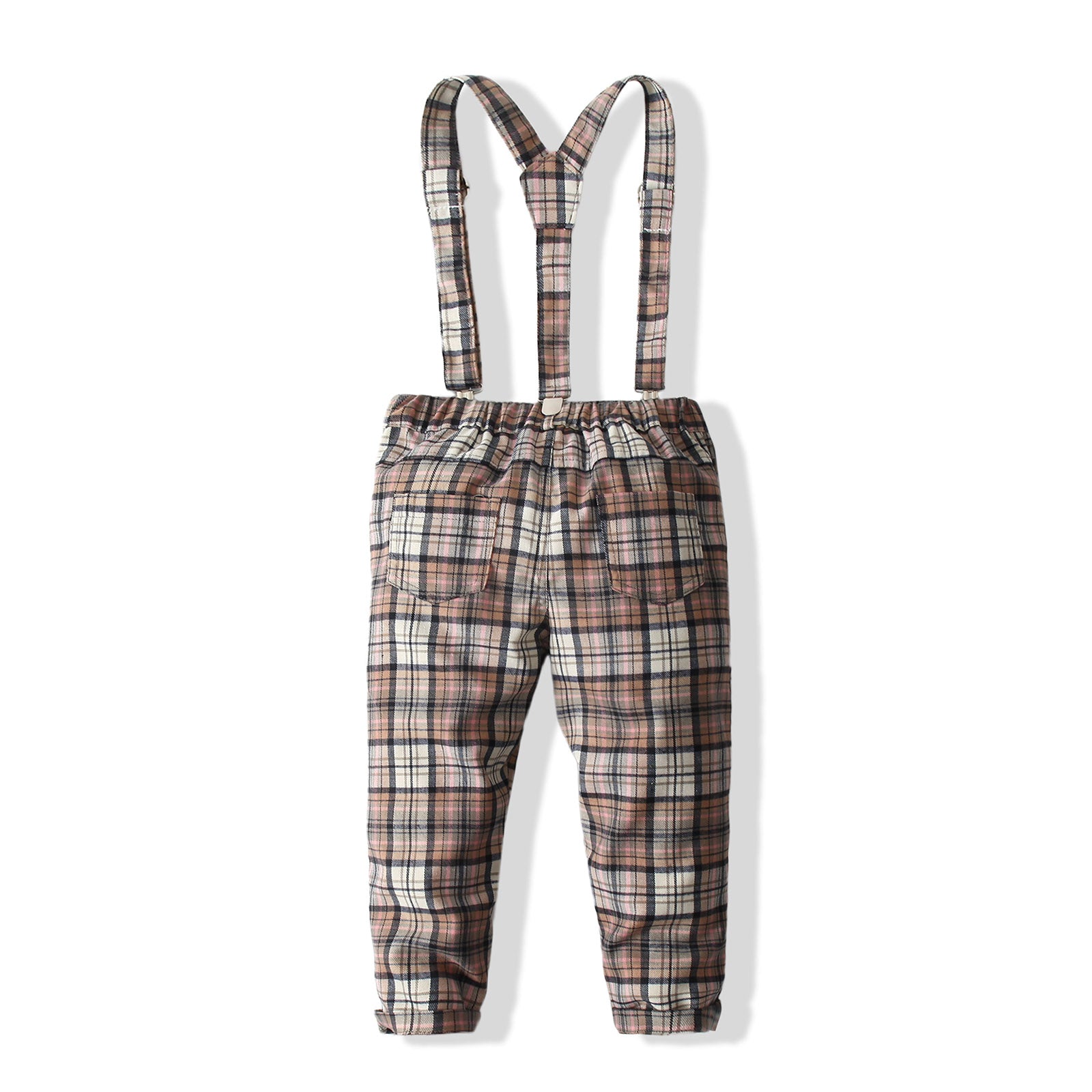 Boys Pure Cotton Shirt With Trouser & Suspenders