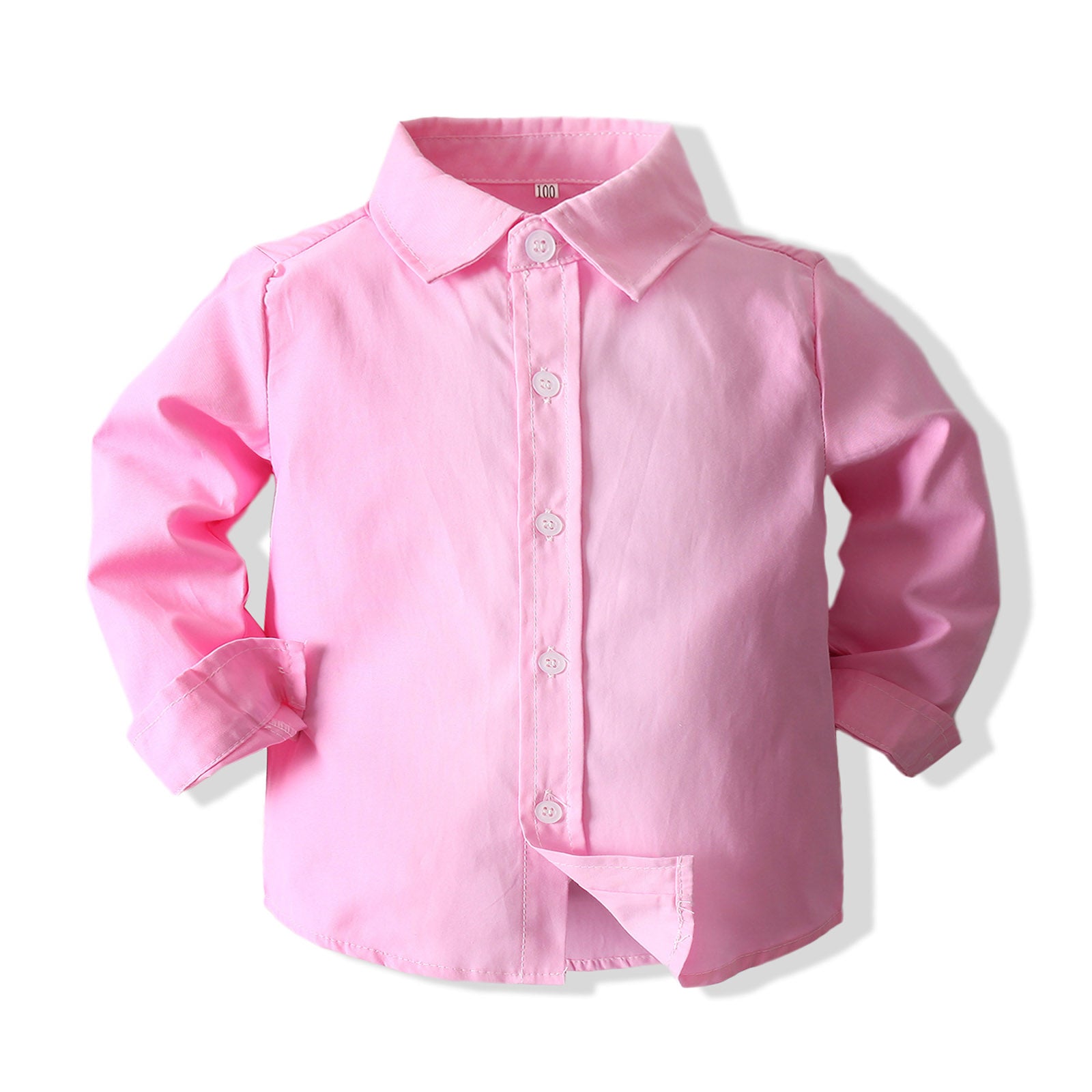 Boys Pure Cotton Shirt With Trouser & Suspenders