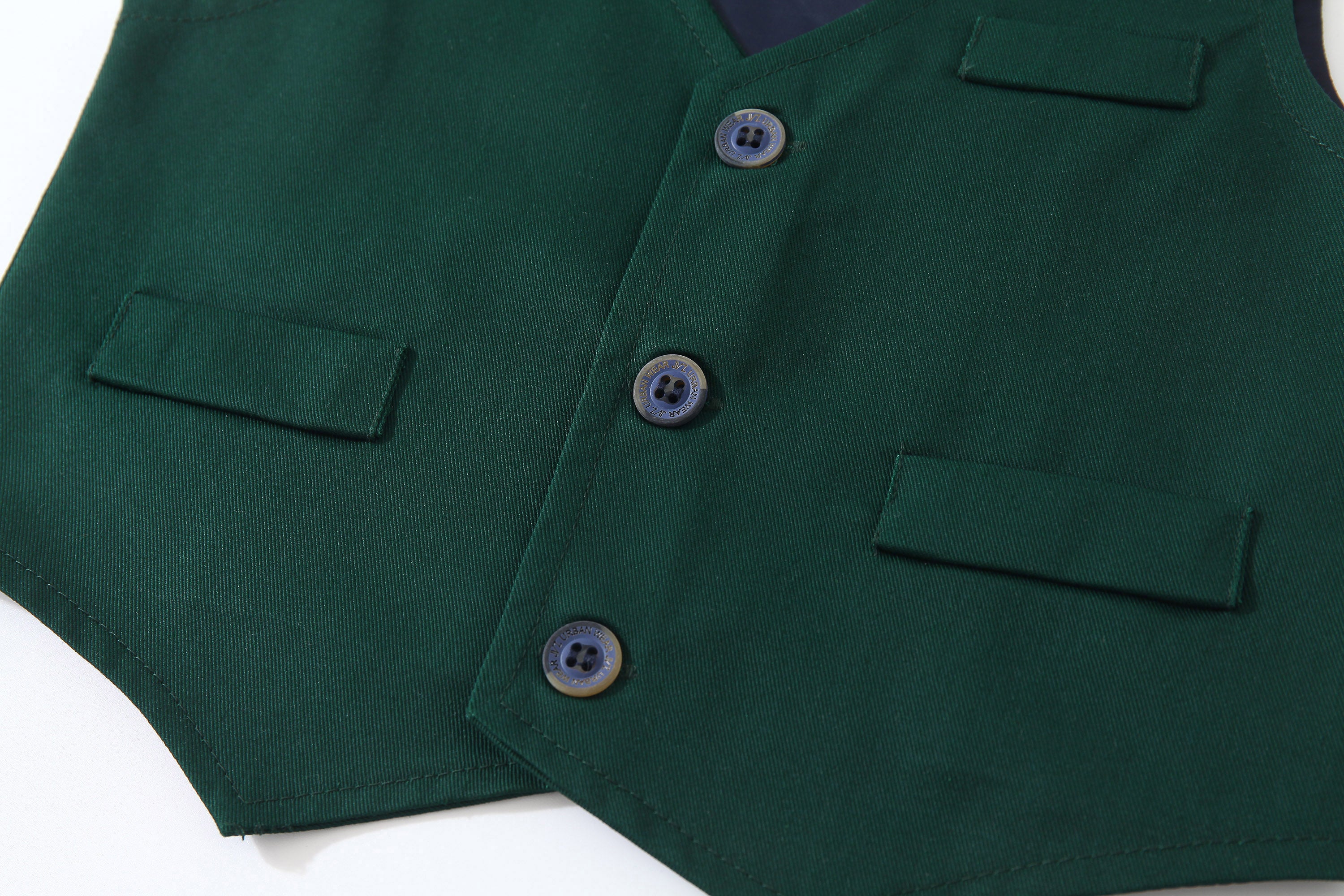 Boys Pure Cotton Single-Breasted Three Piece Suit
