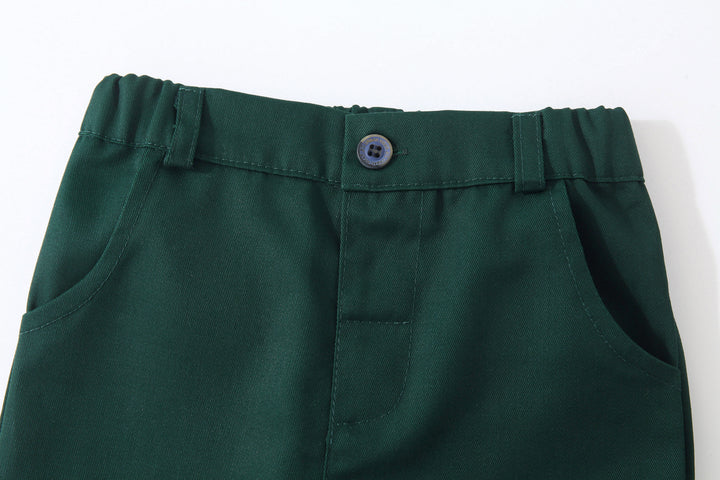Boys Pure Cotton Single-Breasted Three Piece Suit