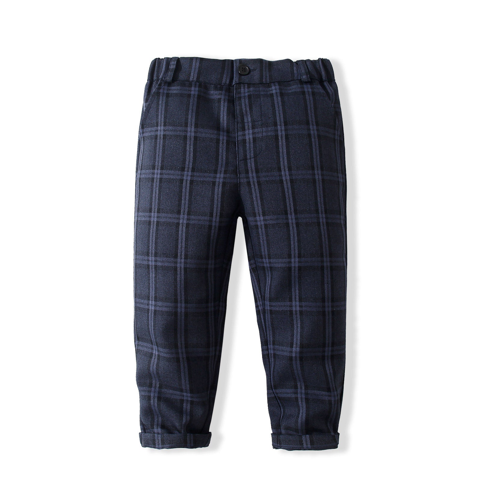 Boys Checked Pure Cotton Three Piece Suit