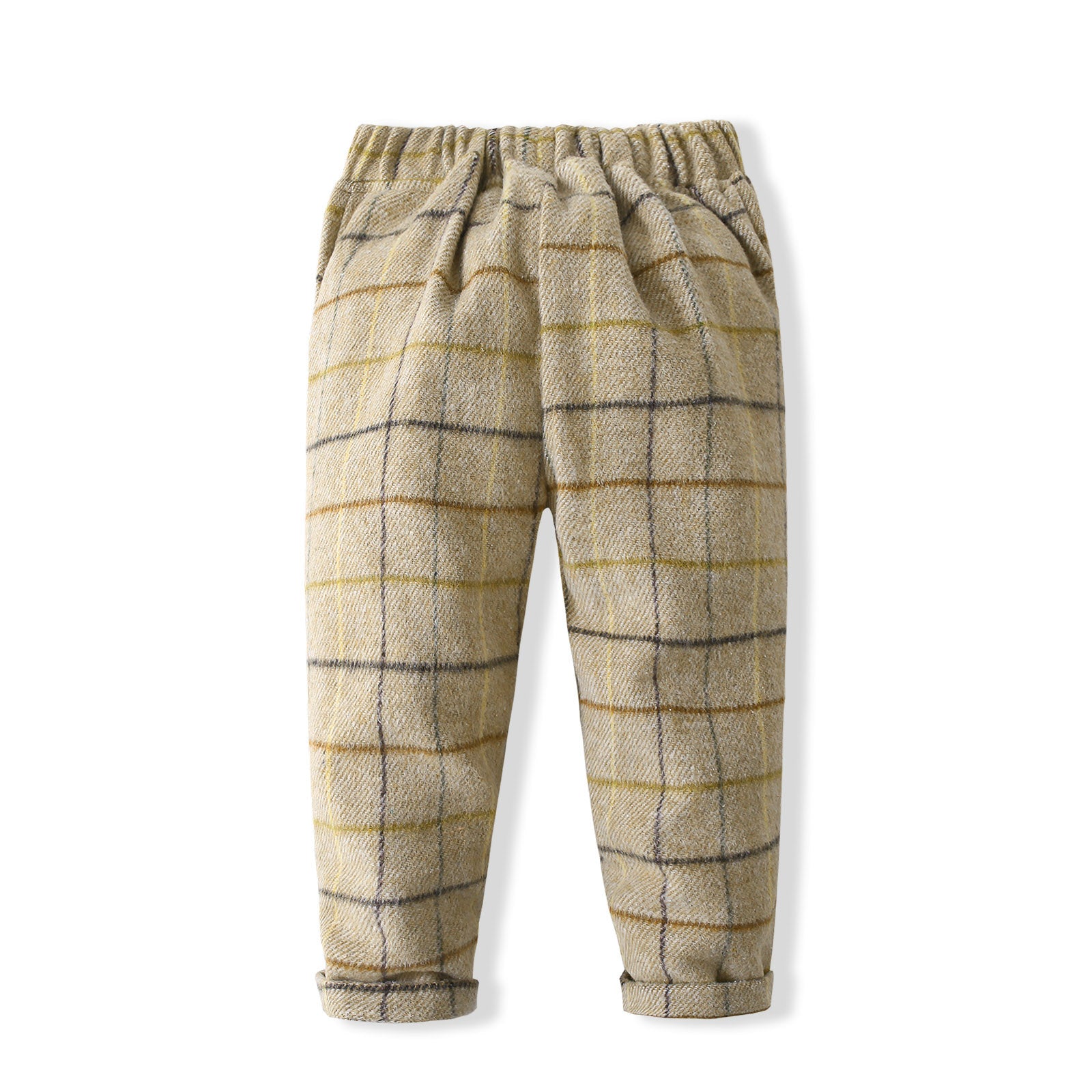 Boys Checked Pure Cotton Single-Breasted Three Piece Suit