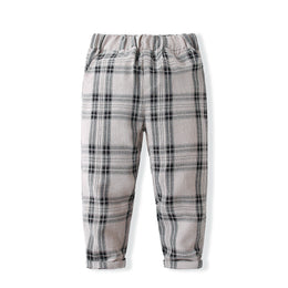 Boys Checked Pure Cotton Single-Breasted Three Piece Suit