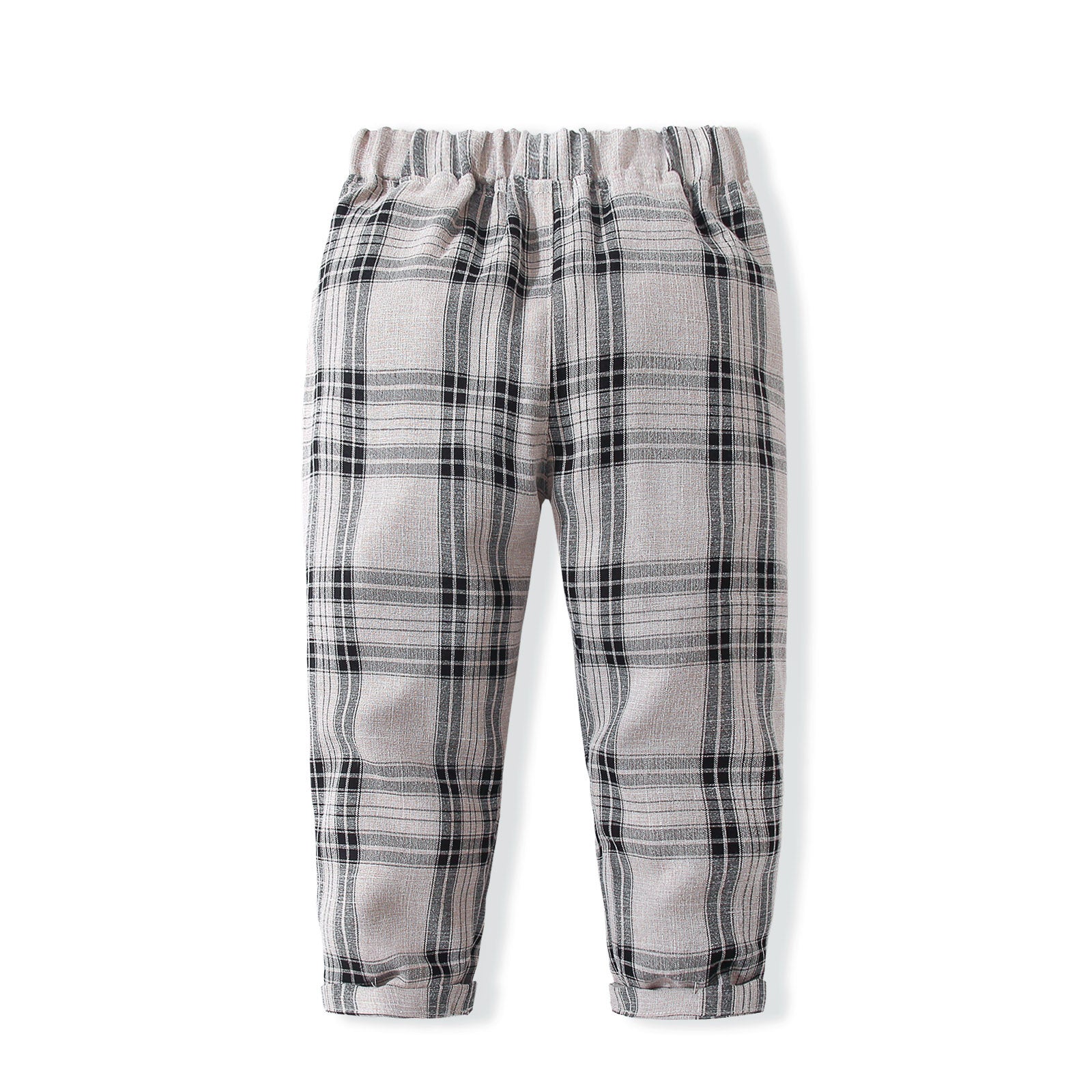 Boys Checked Pure Cotton Single-Breasted Three Piece Suit