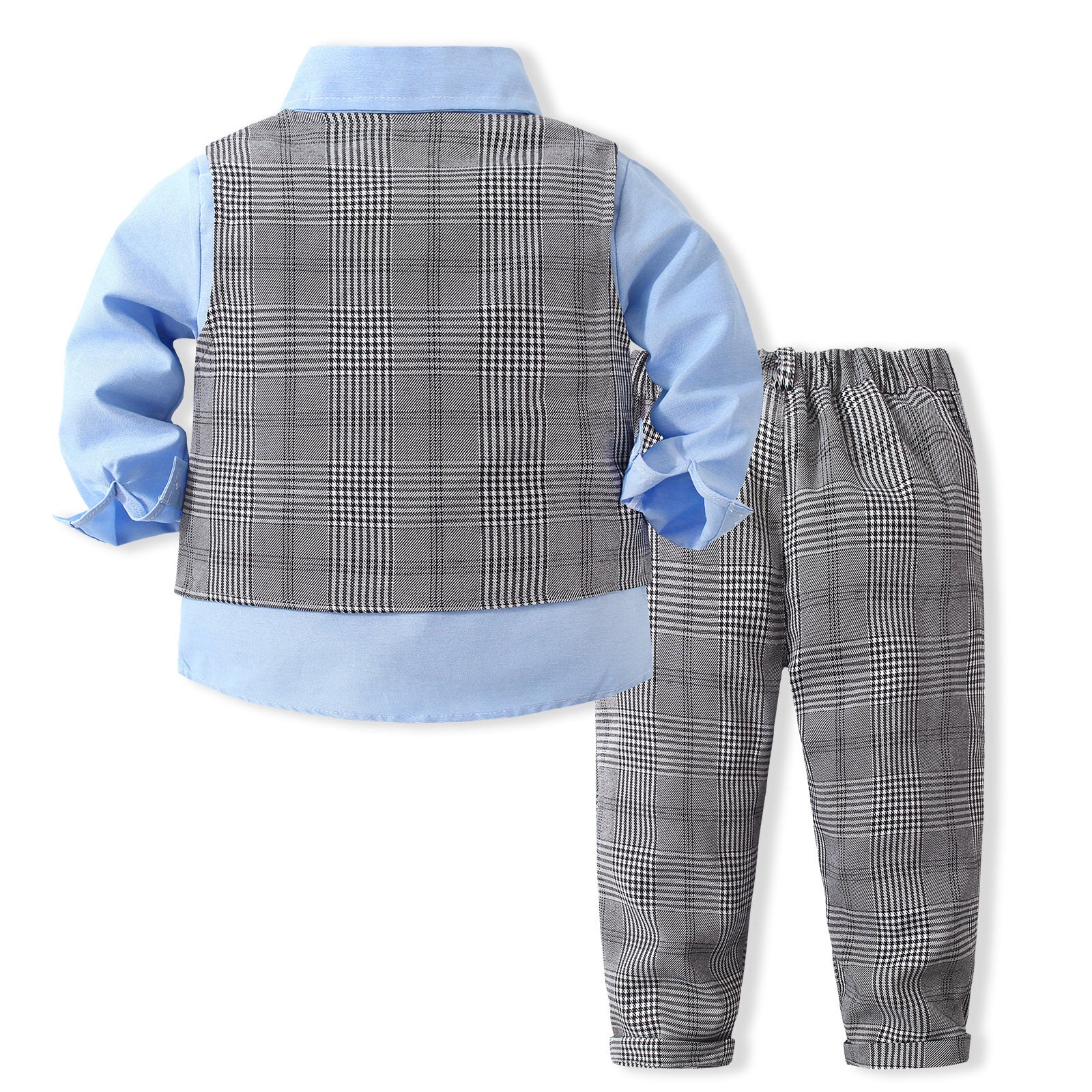 Boys Checked Shirt with Trousers