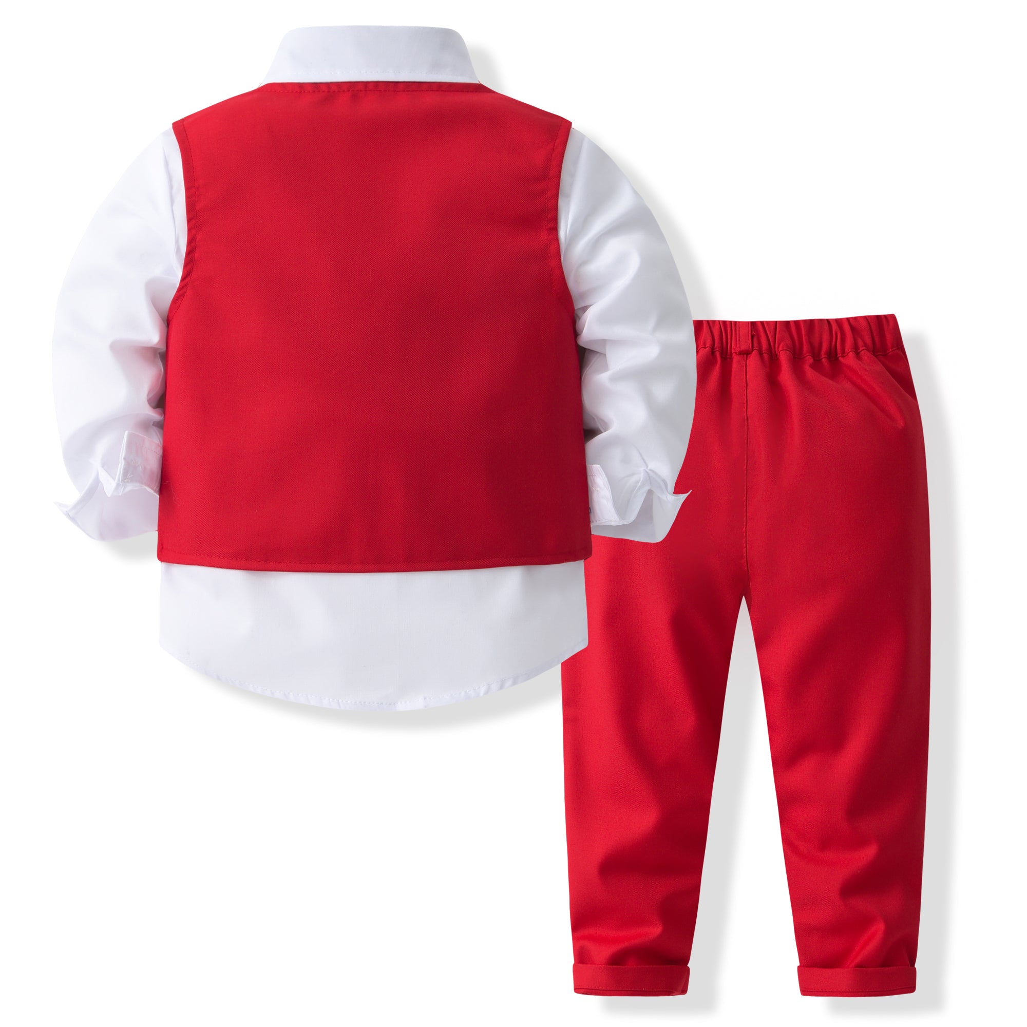 Boys Pure Cotton Single-Breasted Three Piece Suit