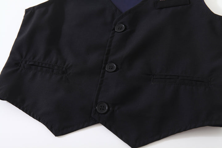 Boys Cotton Three-Piece Party Suits