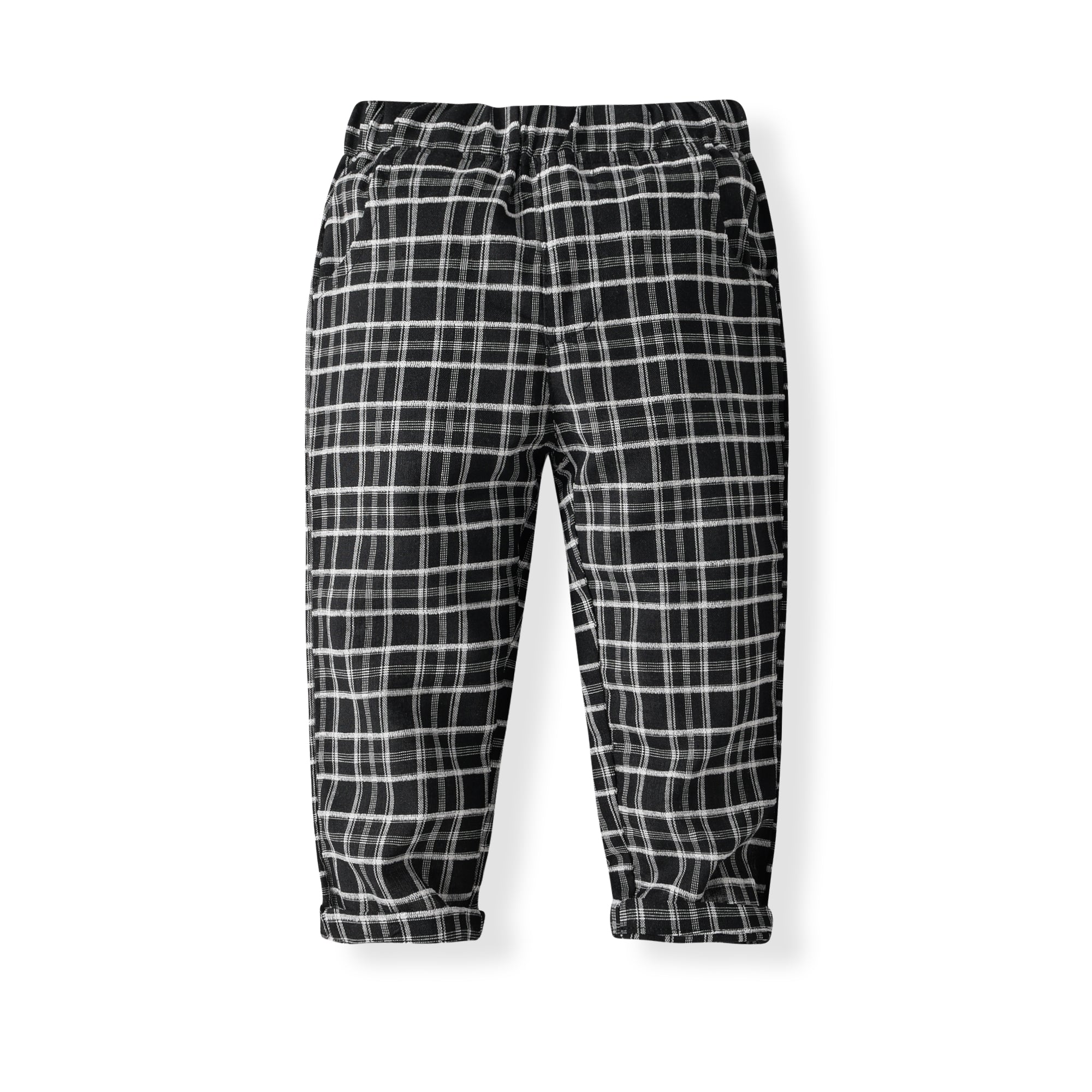 Boys Checked Pure Cotton Single-Breasted Three Piece Suit