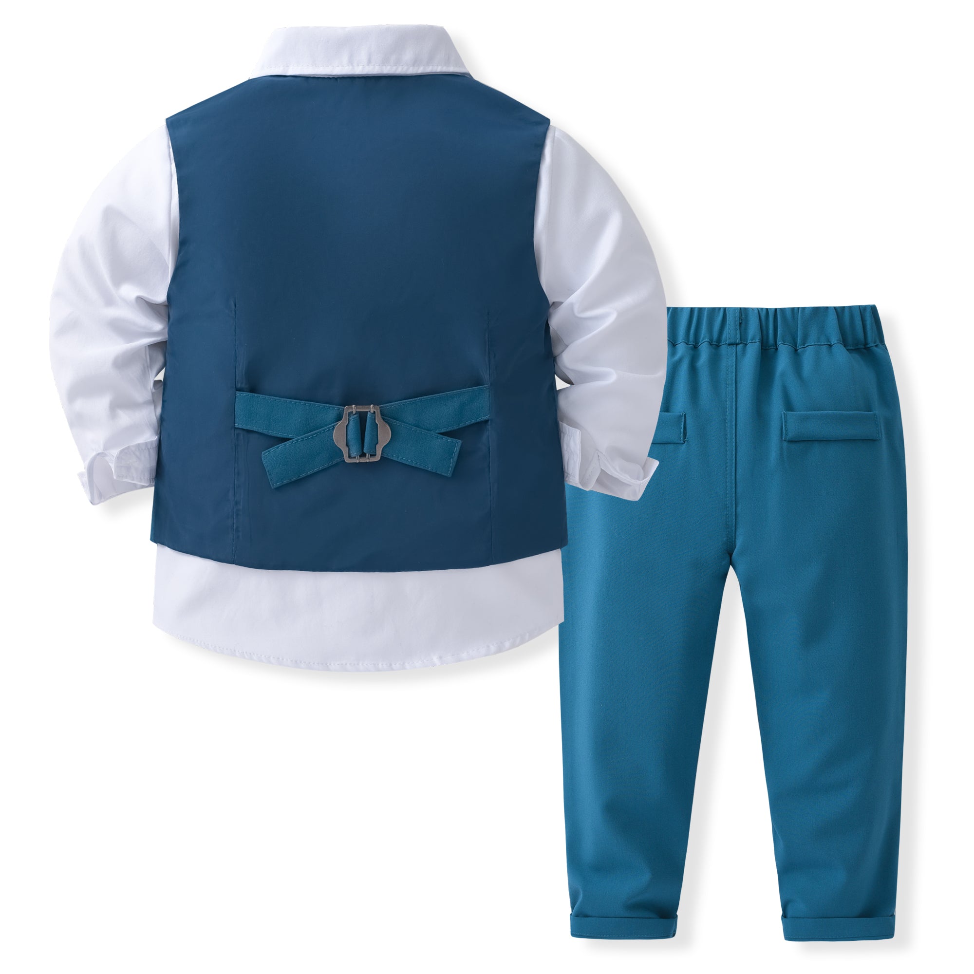 Boys Pure Cotton Single-Breasted Three Piece Suit