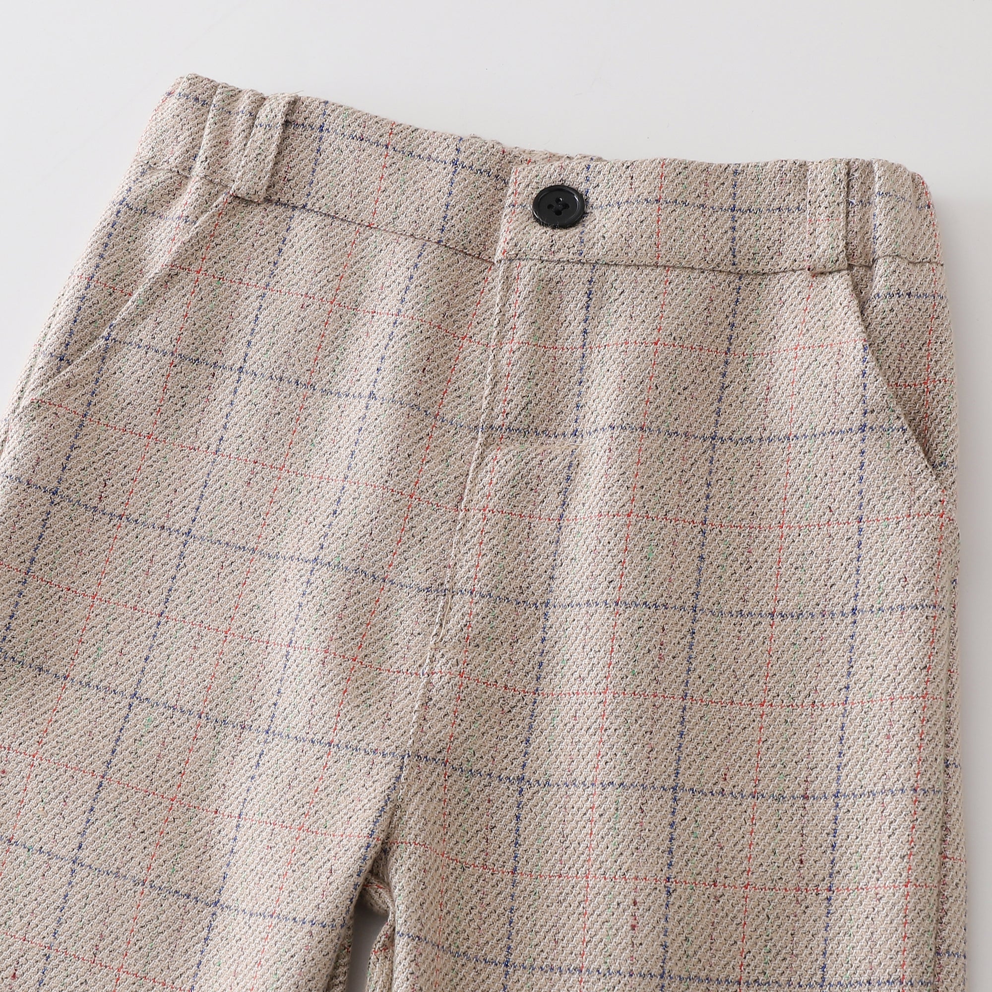 Boys Khaki Shirt Collar Top with Trousers