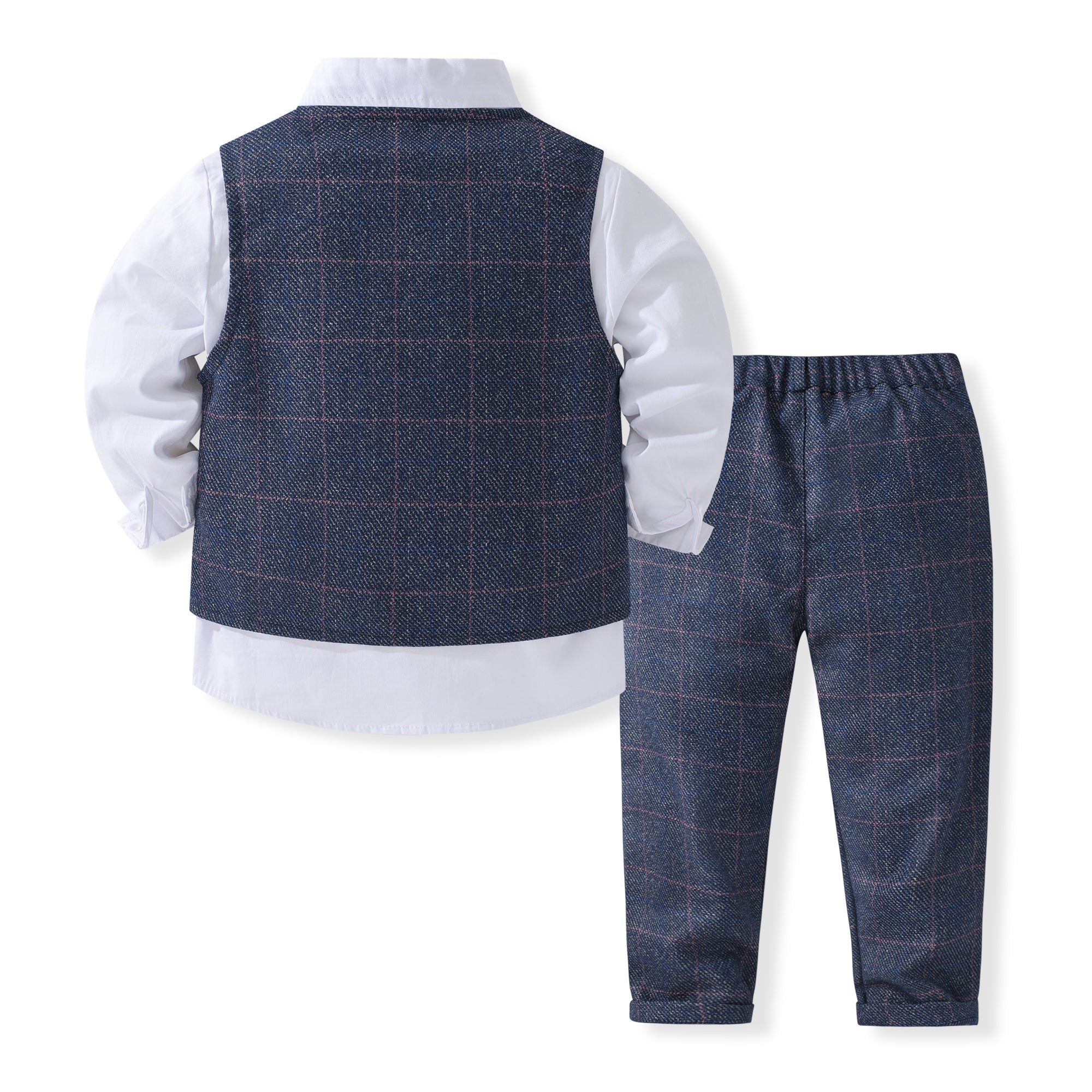 Boys Single-Breasted Pure Cotton Four Piece Suit