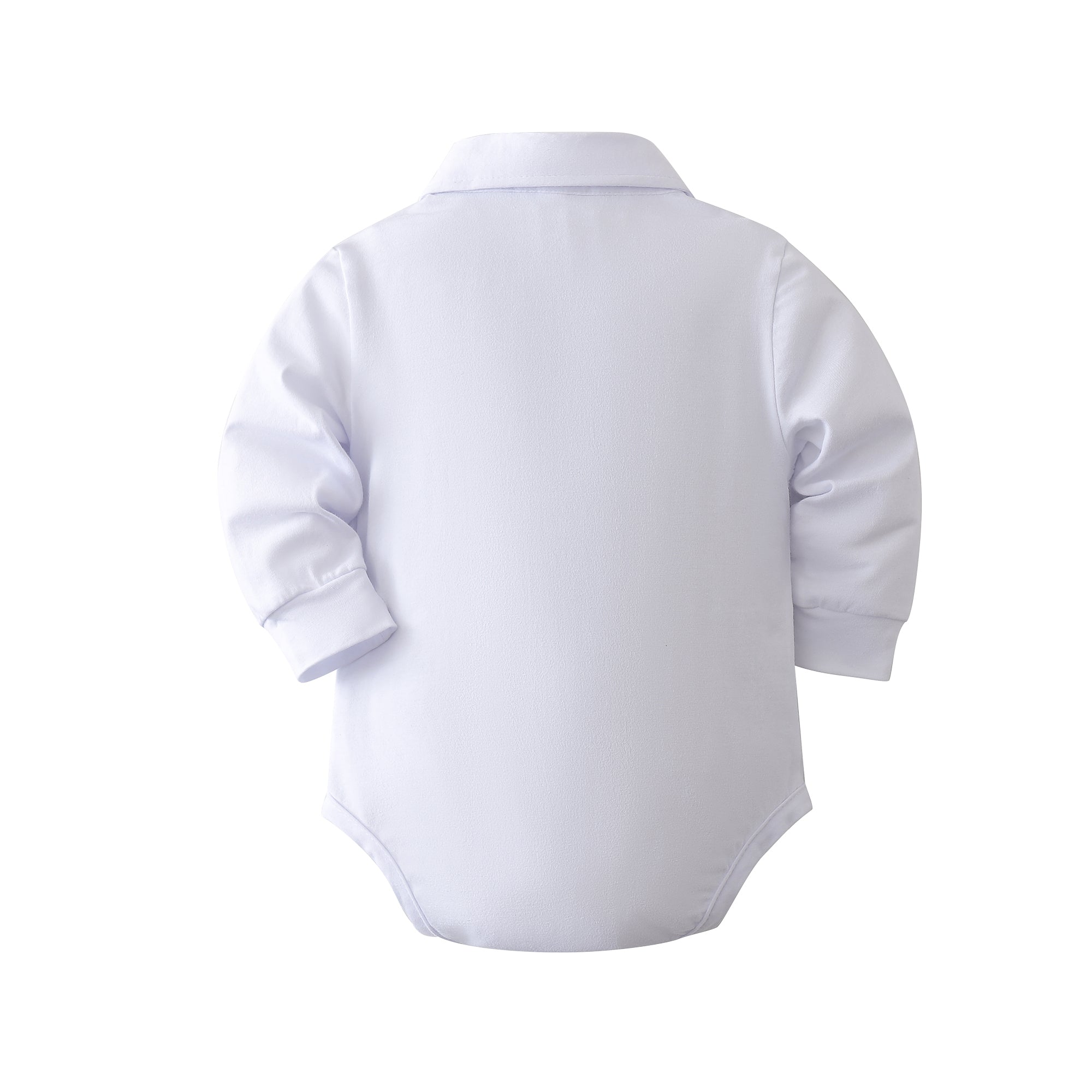 Boys Pure Cotton Shirt With Trouser & Suspenders