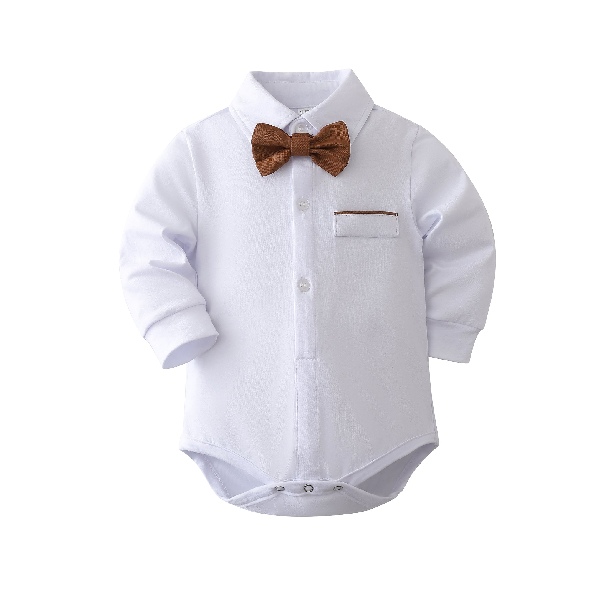 Boys Pure Cotton Shirt With Trouser & Suspenders