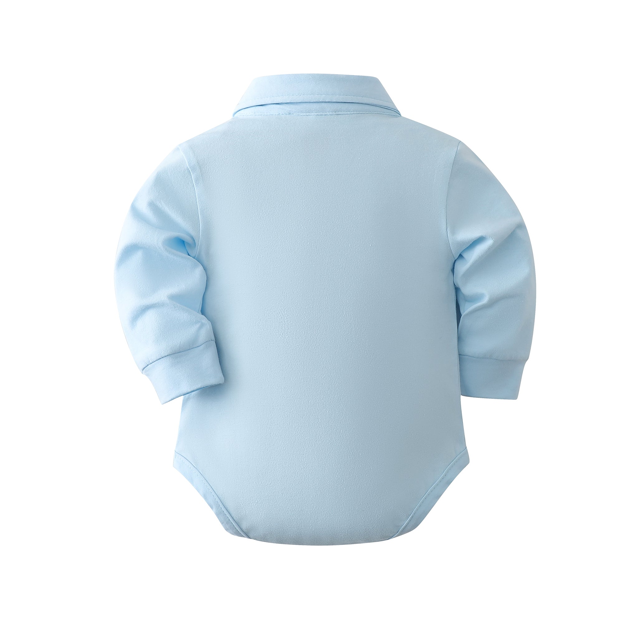 Boys Pure Cotton Shirt With Trouser & Suspenders