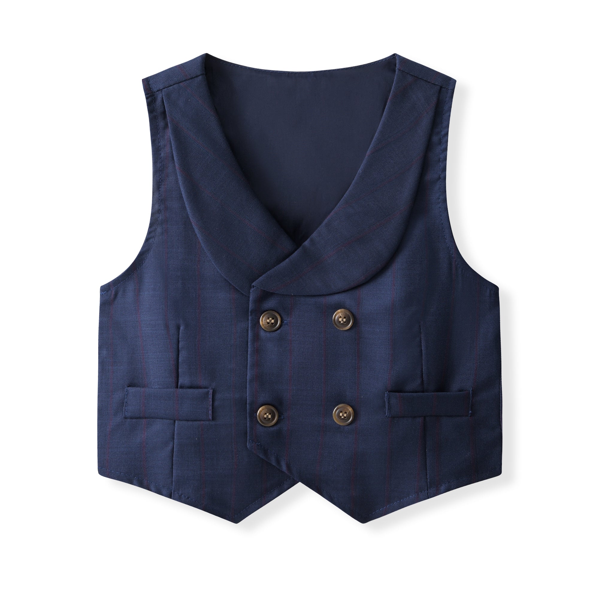 Boys Pure Cotton Shirt With Trouser & Waistcoat