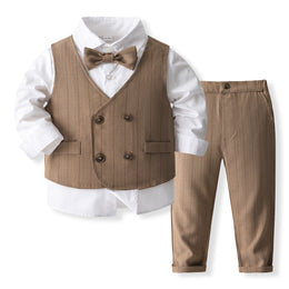 Boys Striped 3-Piece Party Suits