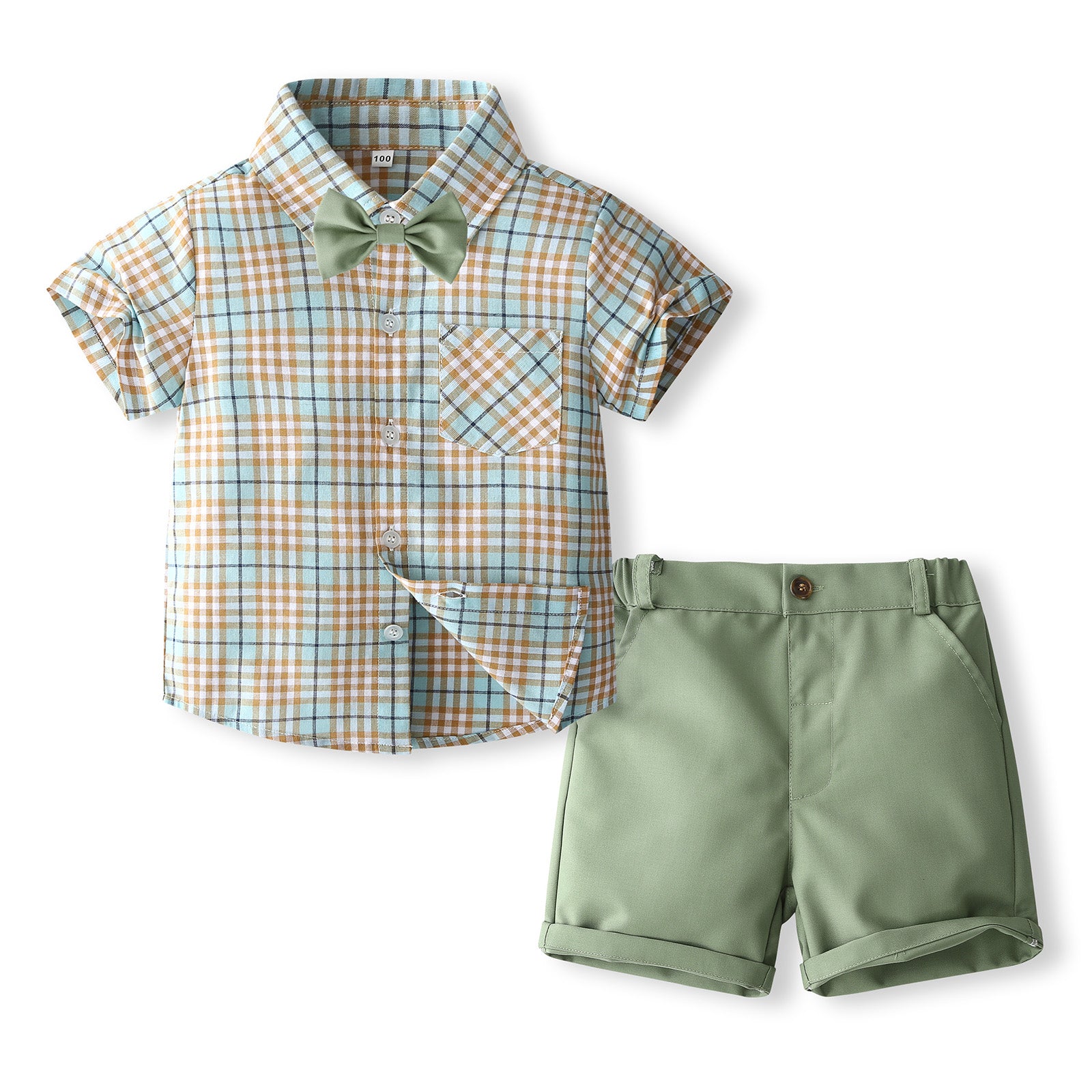 Boys Checked Shirt with Shorts
