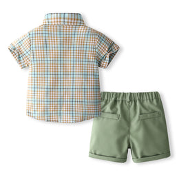 Boys Checked Shirt with Shorts