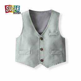 Boys Green & White Printed Shirt with Trousers