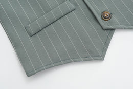 Boys Grey & White Shirt Collar Shirt with Trousers