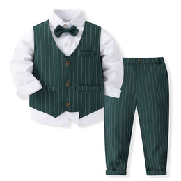 Boys Green & White Top with Trousers