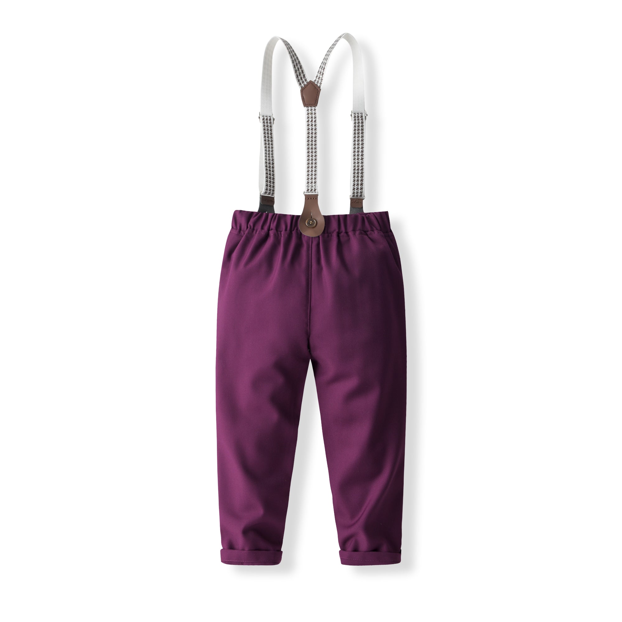 Boys Cotton Shirt With Trousers & Suspenders