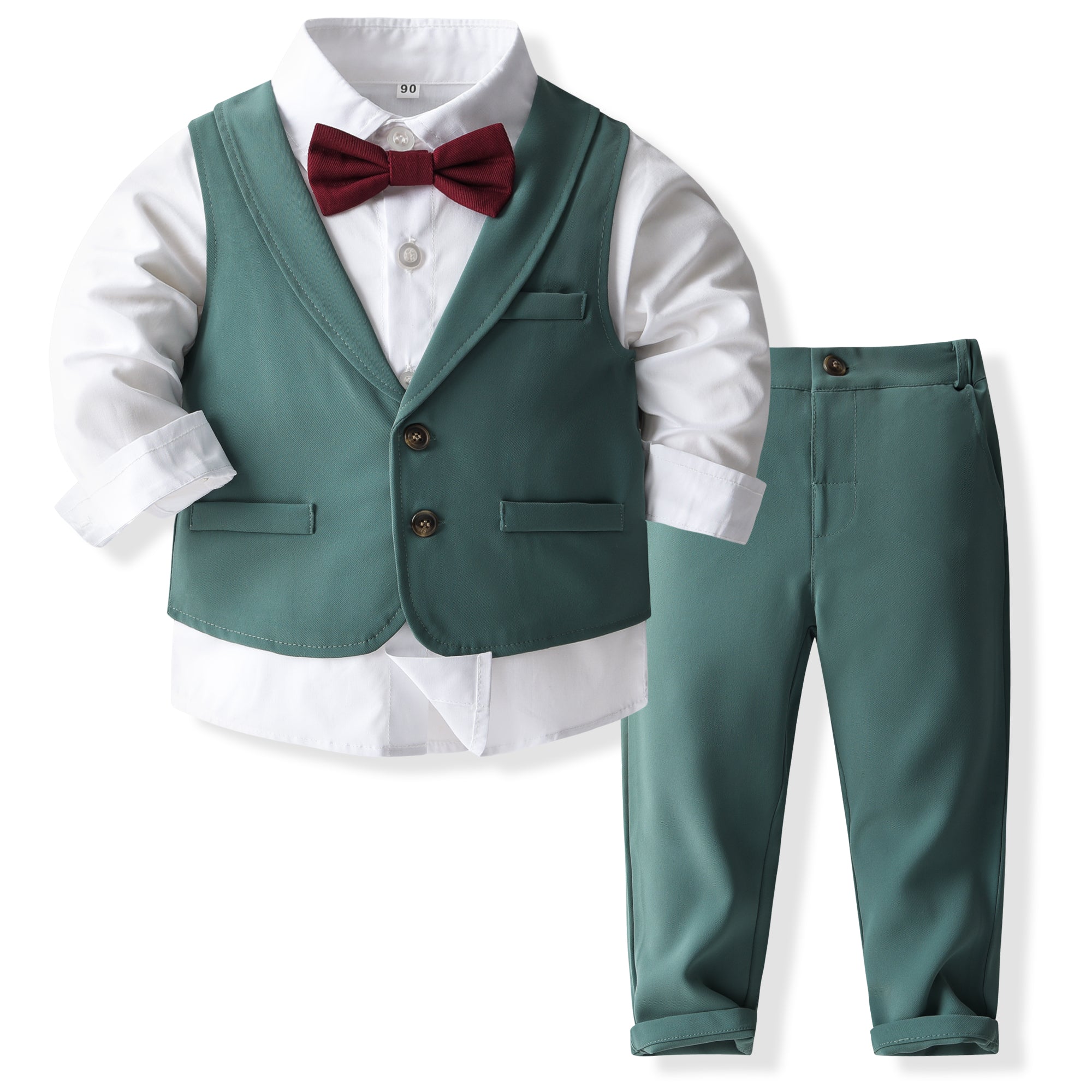 Boys Pure Cotton Three Piece Suit