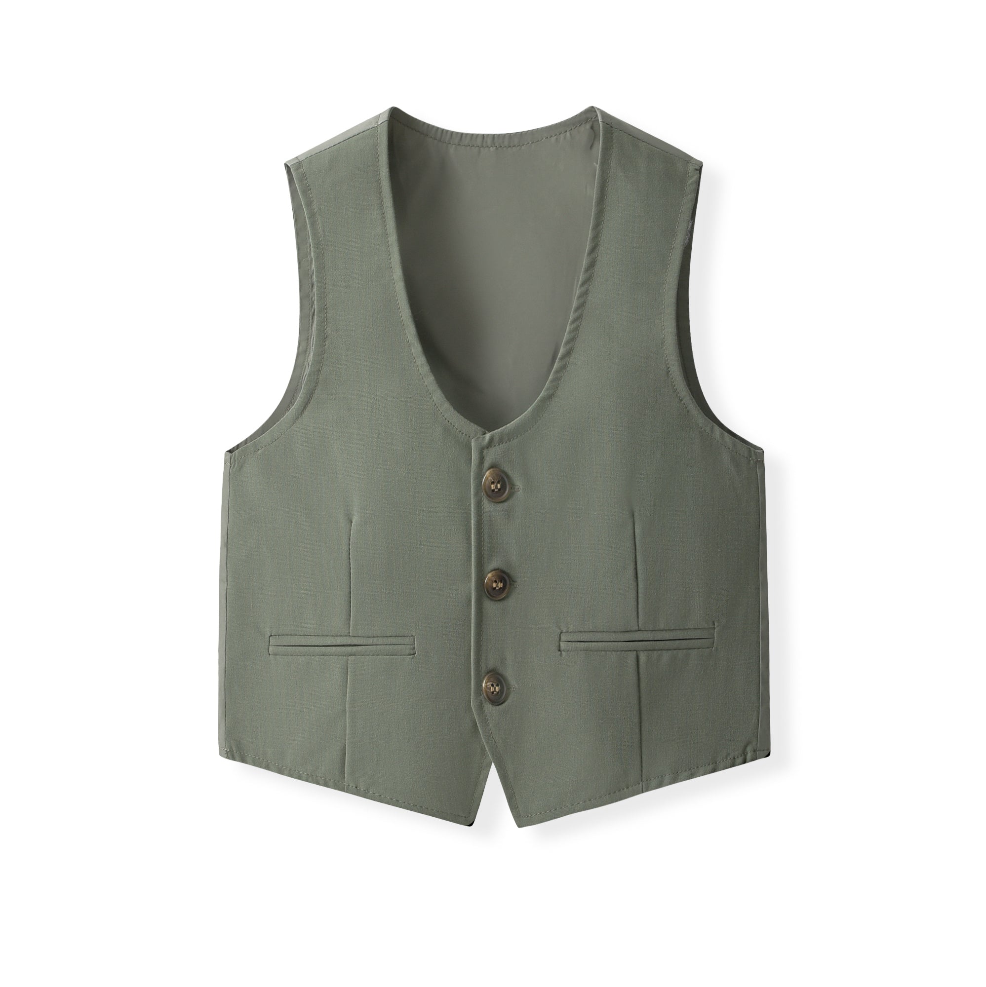 Boys Green & White Shirt Collar Pure Cotton Shirt with Trousers