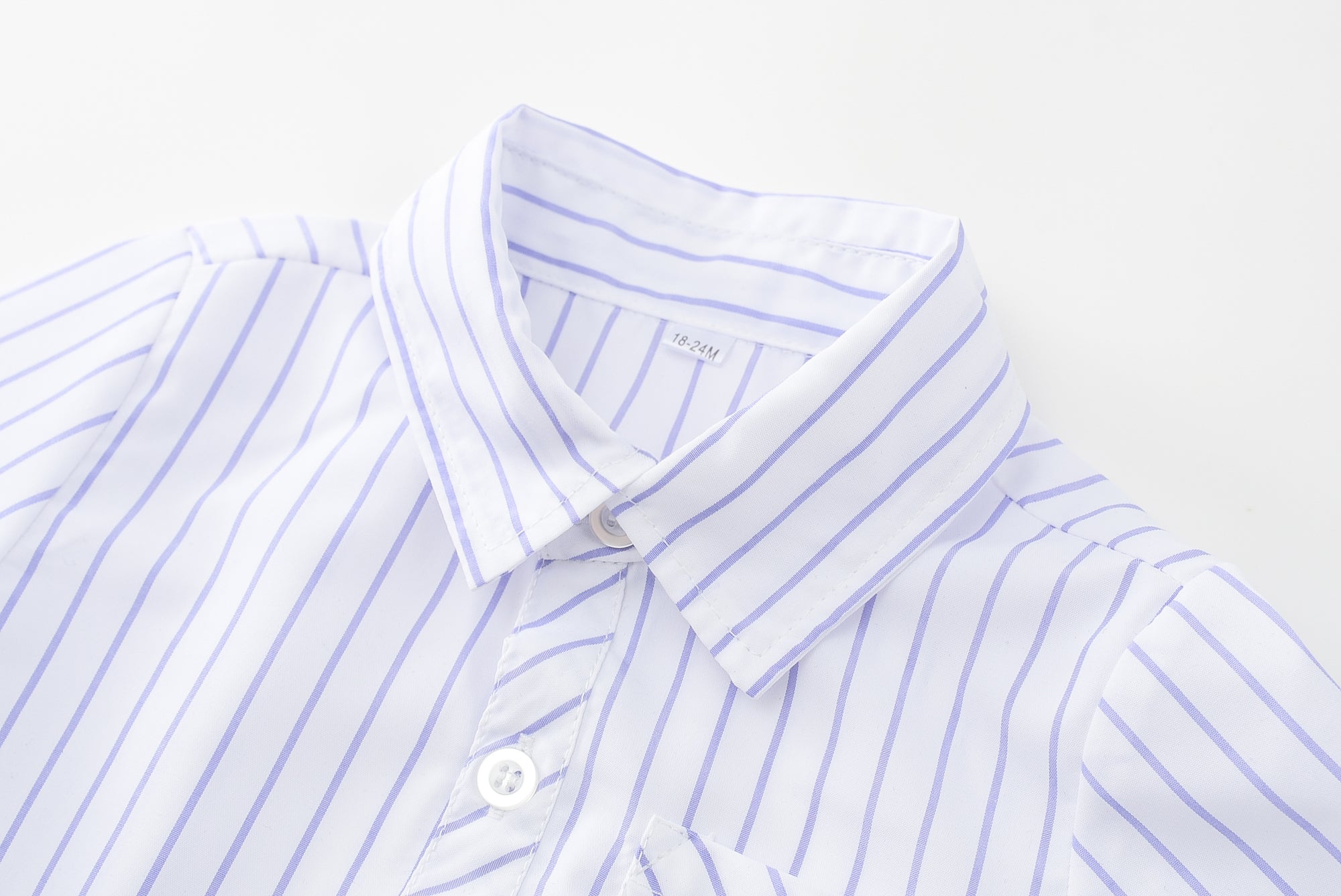 Boys Striped Pure Cotton Shirt With Trousers