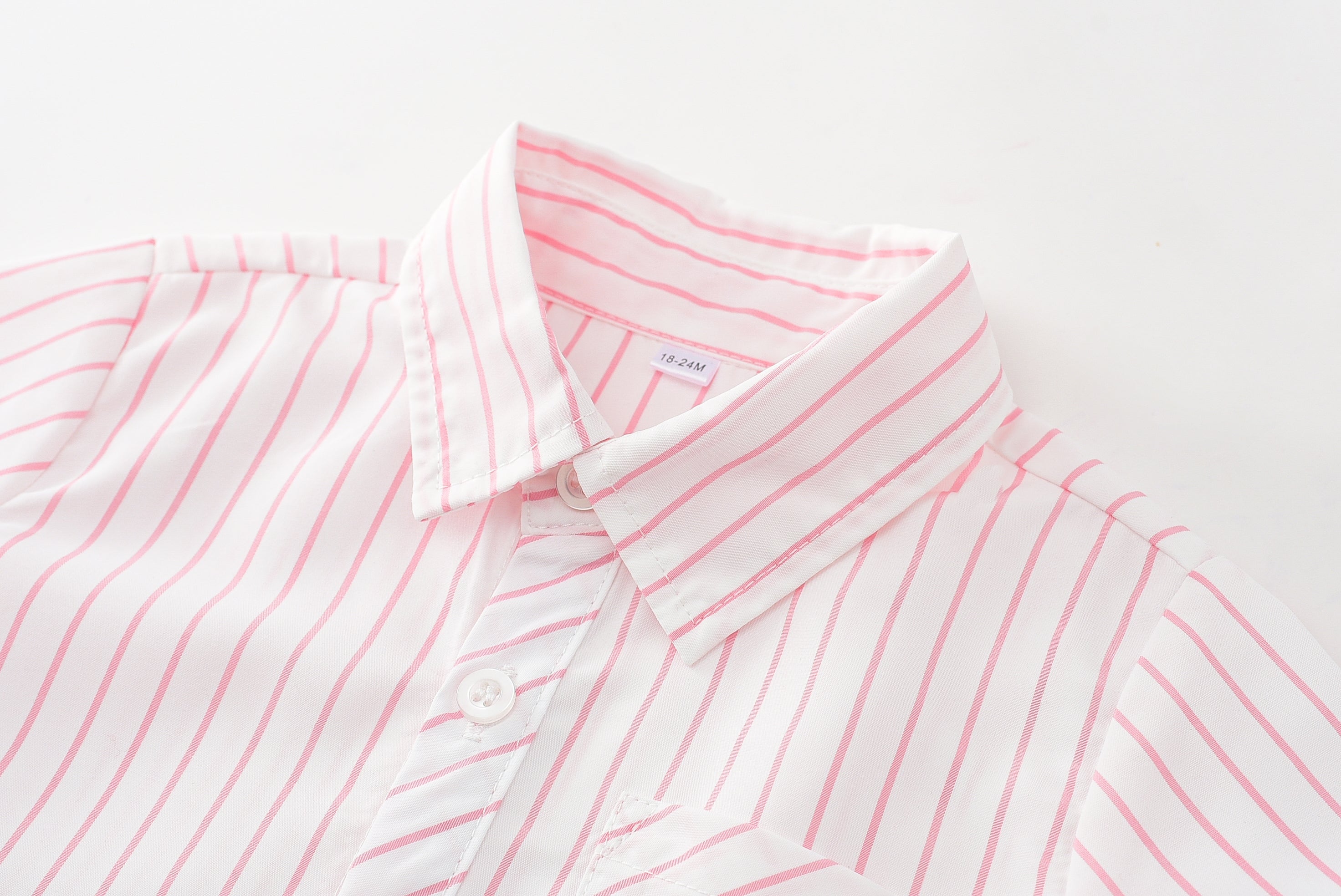 Boys Purple & White Striped Pure Cotton Shirt with Trousers