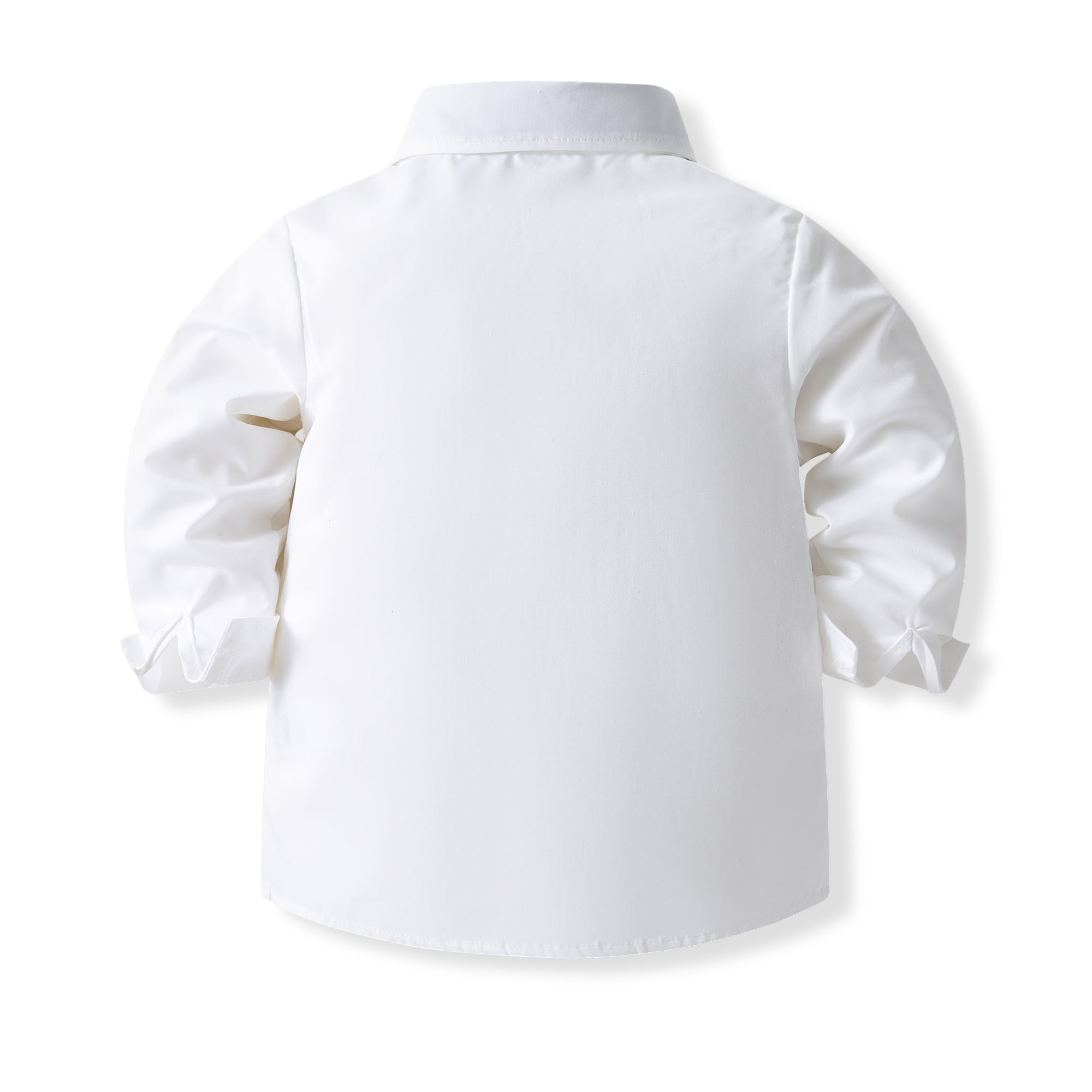 Boys White & Red Shirt Collar Shirt with Trousers