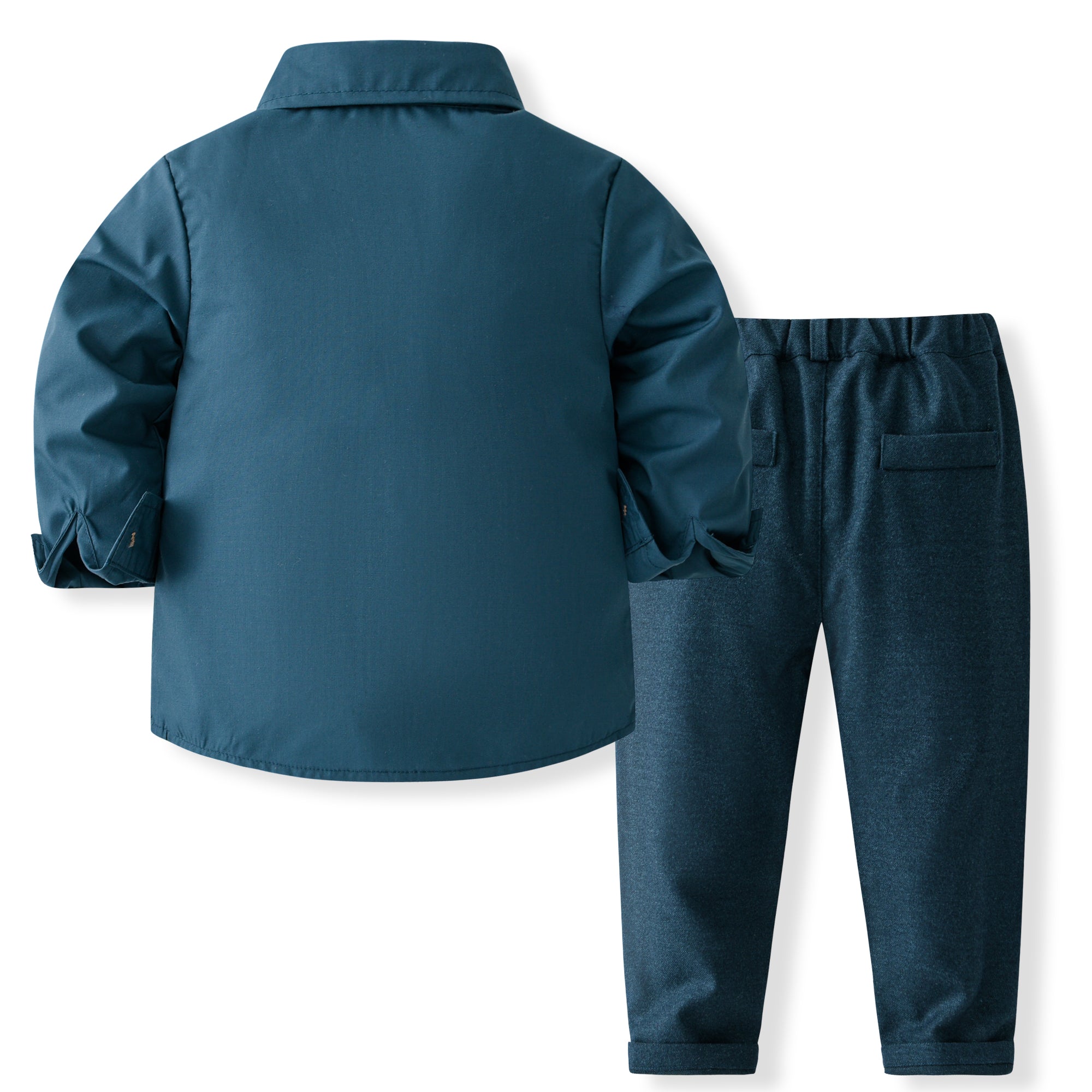 Boys Pure Cotton Shirt With Trouser & Waistcoat