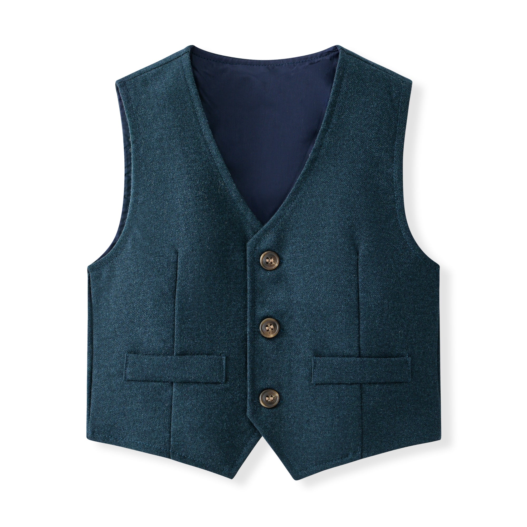 Boys Pure Cotton Shirt With Trouser & Waistcoat
